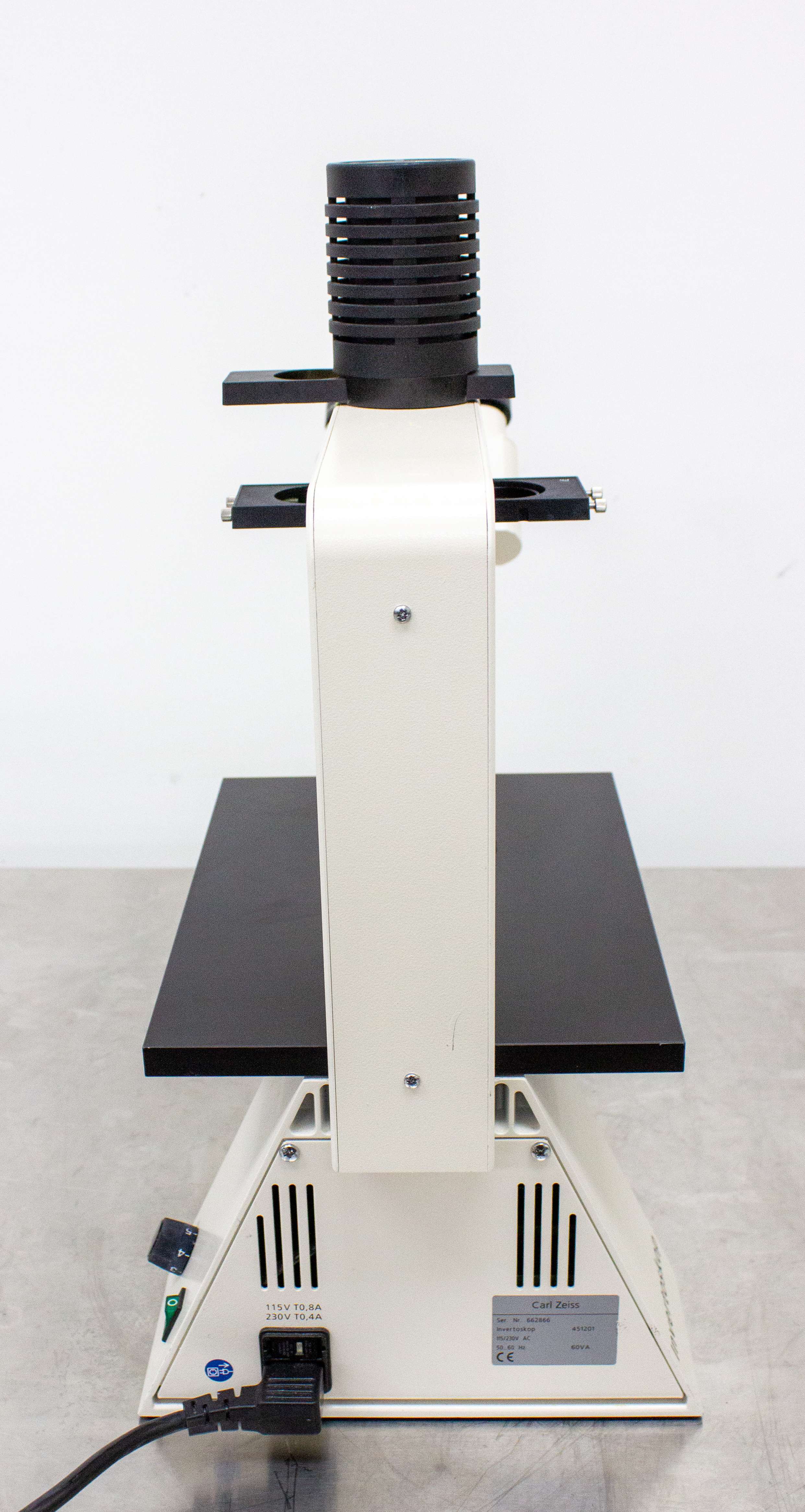 Carl Zeiss Invertoskop Microscope Inverted Phase Contrast PL 10/18mm FOV