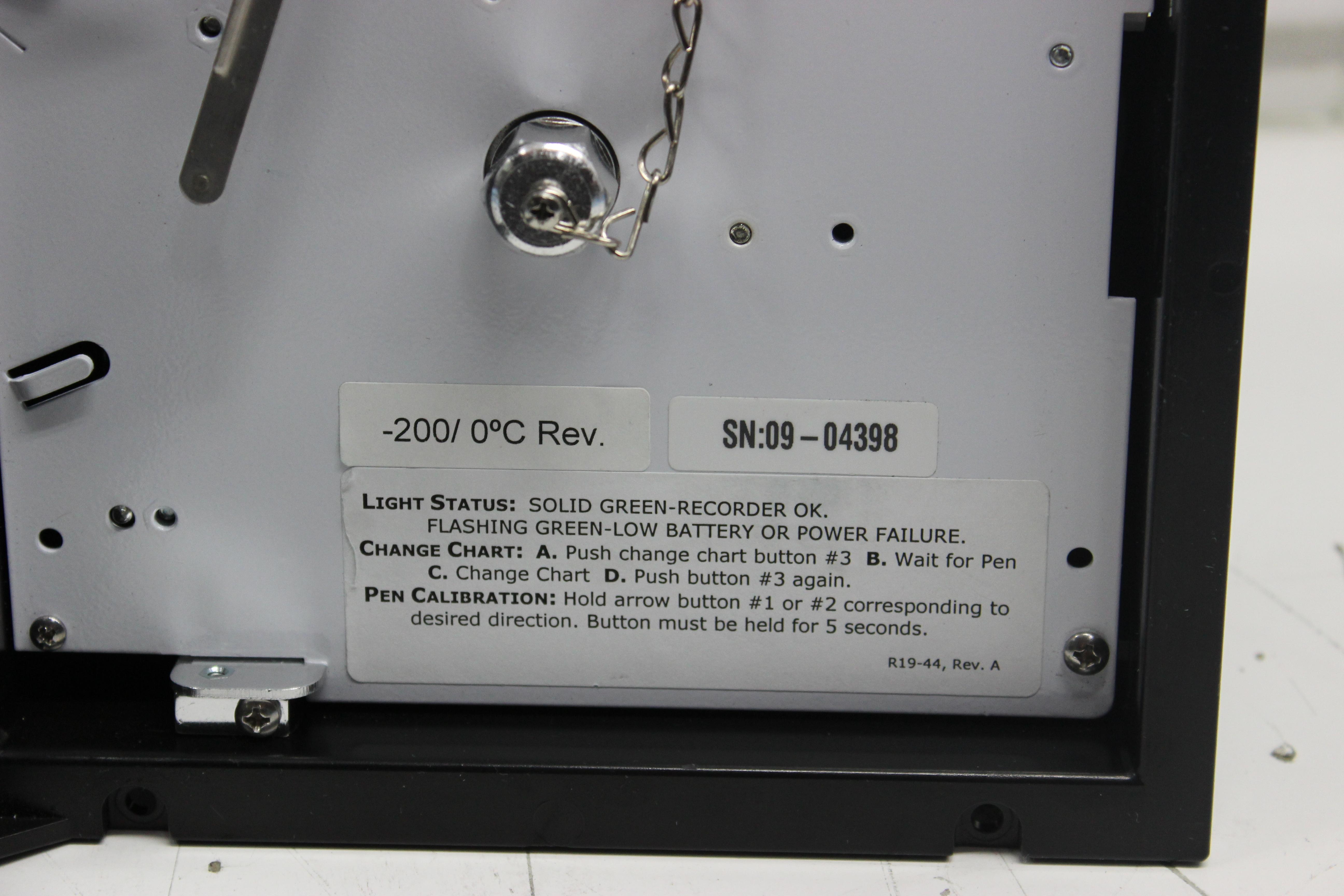 Chart Recorder -200 to 0C Temperature Monitoring Equipment Recorder