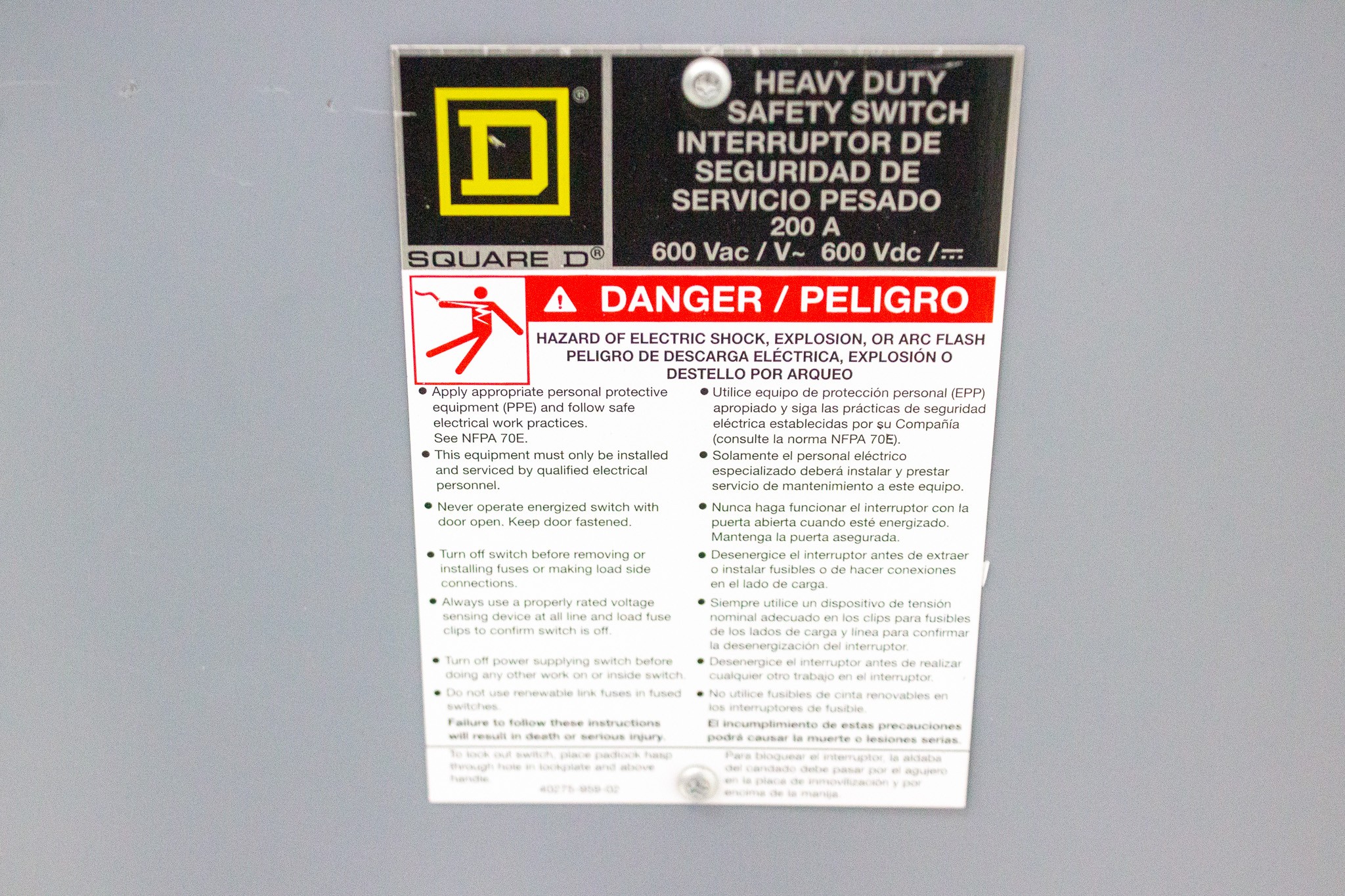 Square D EX150T3H Transformer Energy Efficient 150kVA 3-Phase 480V 60Hz