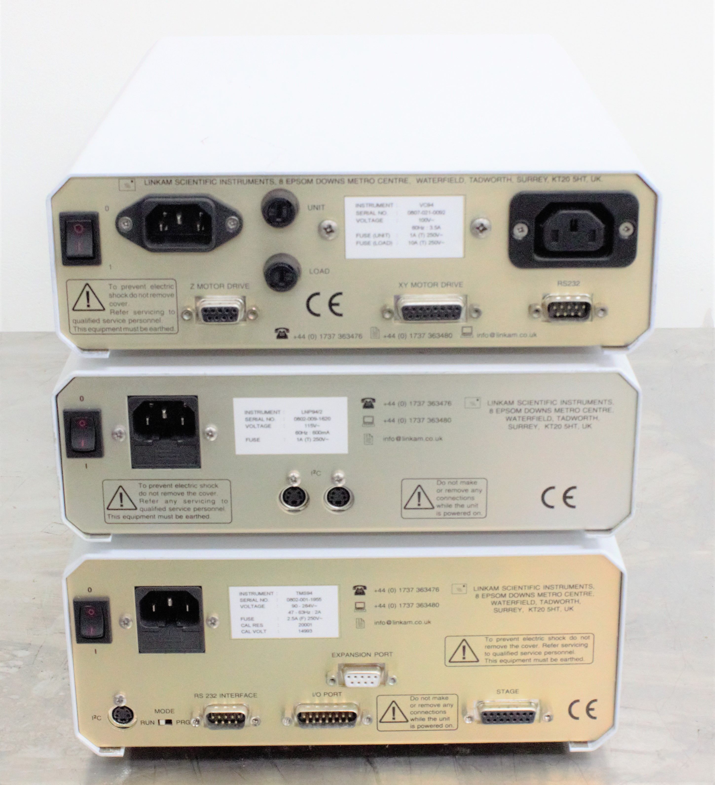 Linkam VC94 LNP94/2 TMS94 Controller Chiller 120V Used Minor Defects