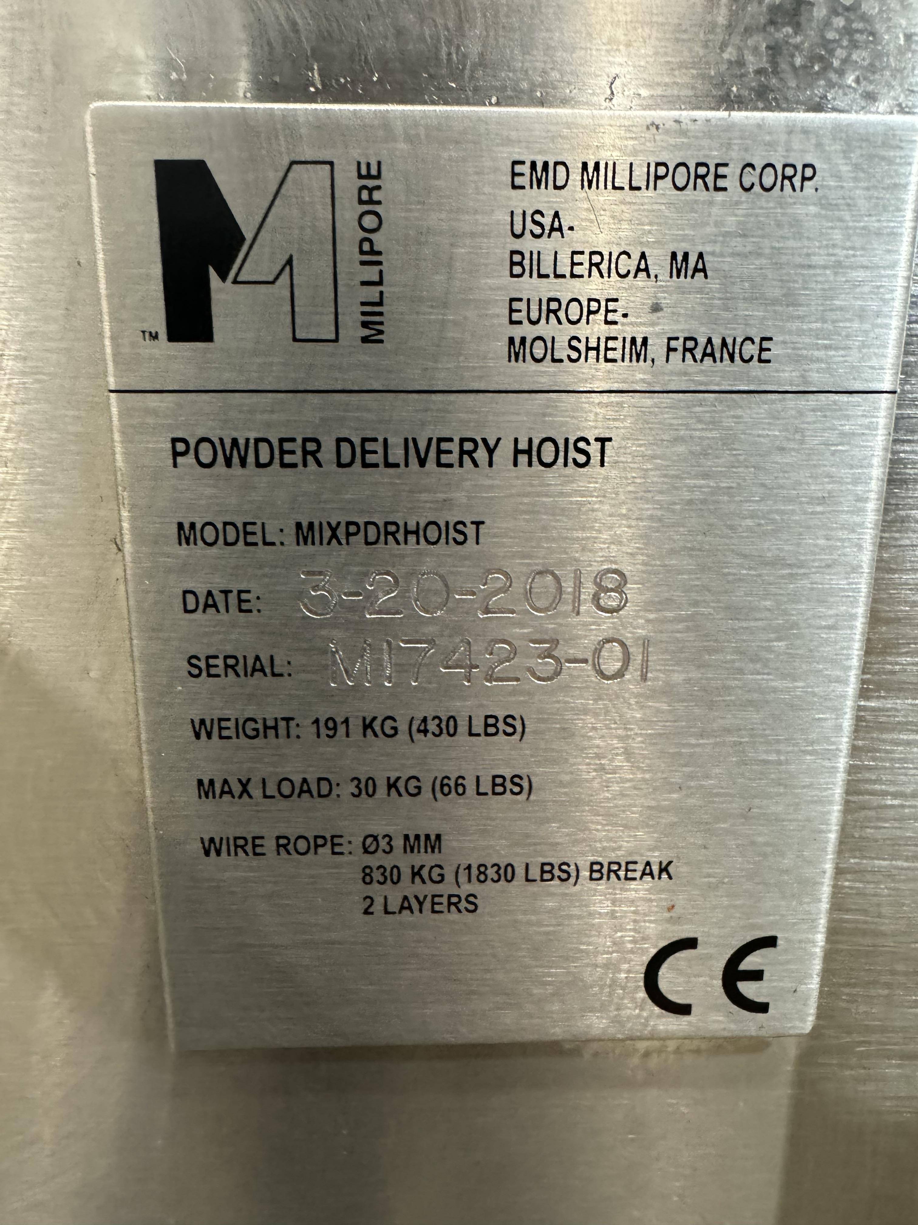 Millipore MIXPDRHOIST Powder Delivery Hoist for Lab Automation Handling