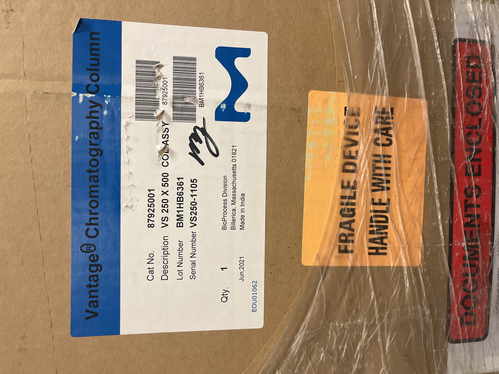 Millipore Vantage S2 Column VS 250x500 COL ASSY for Chromatography 22.8L