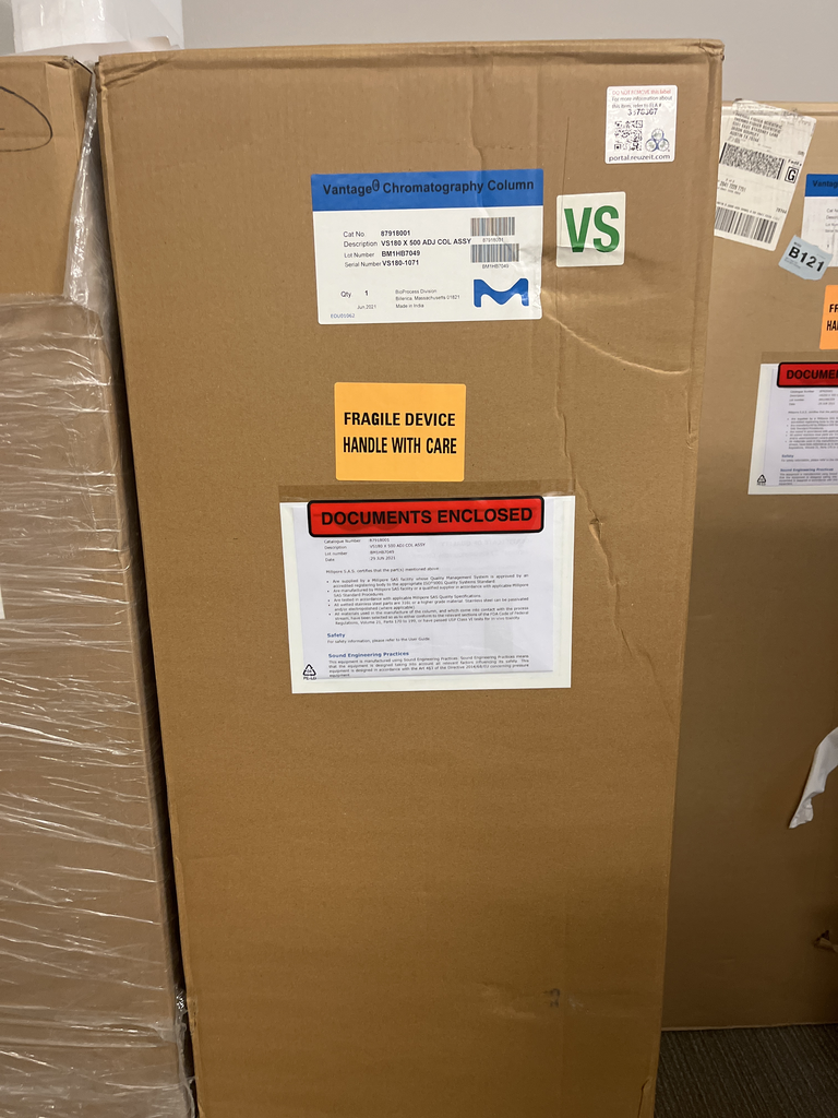 Millipore Vantage S2 Column VS 180 x 500 Chromatography Equipment New