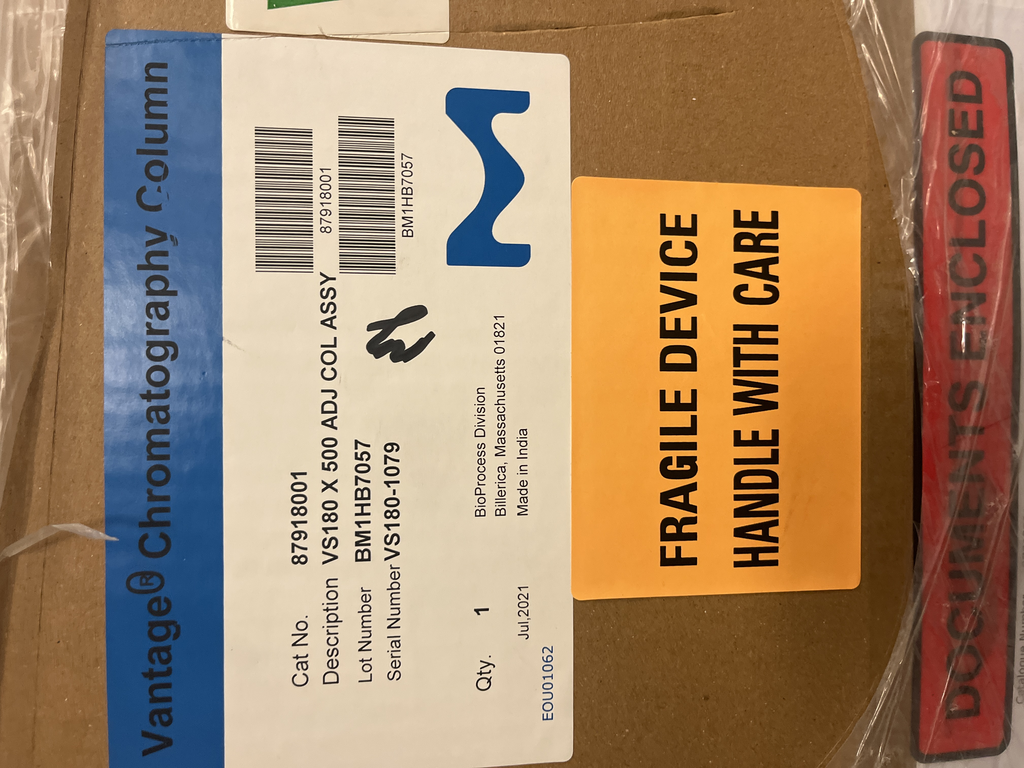 Millipore Vantage S2 Column Bioprocessing Chromatography With 12.3L Capacity