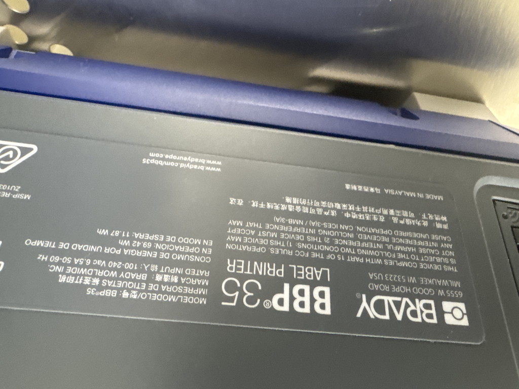 Brady BBP35 Label Printer Computer/IT Label Printer Unused Equipment