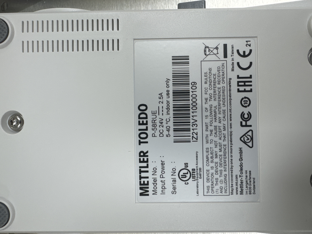 Mettler Toledo P-58RUE Printer Analytical Accessory High-Quality Output Efficient