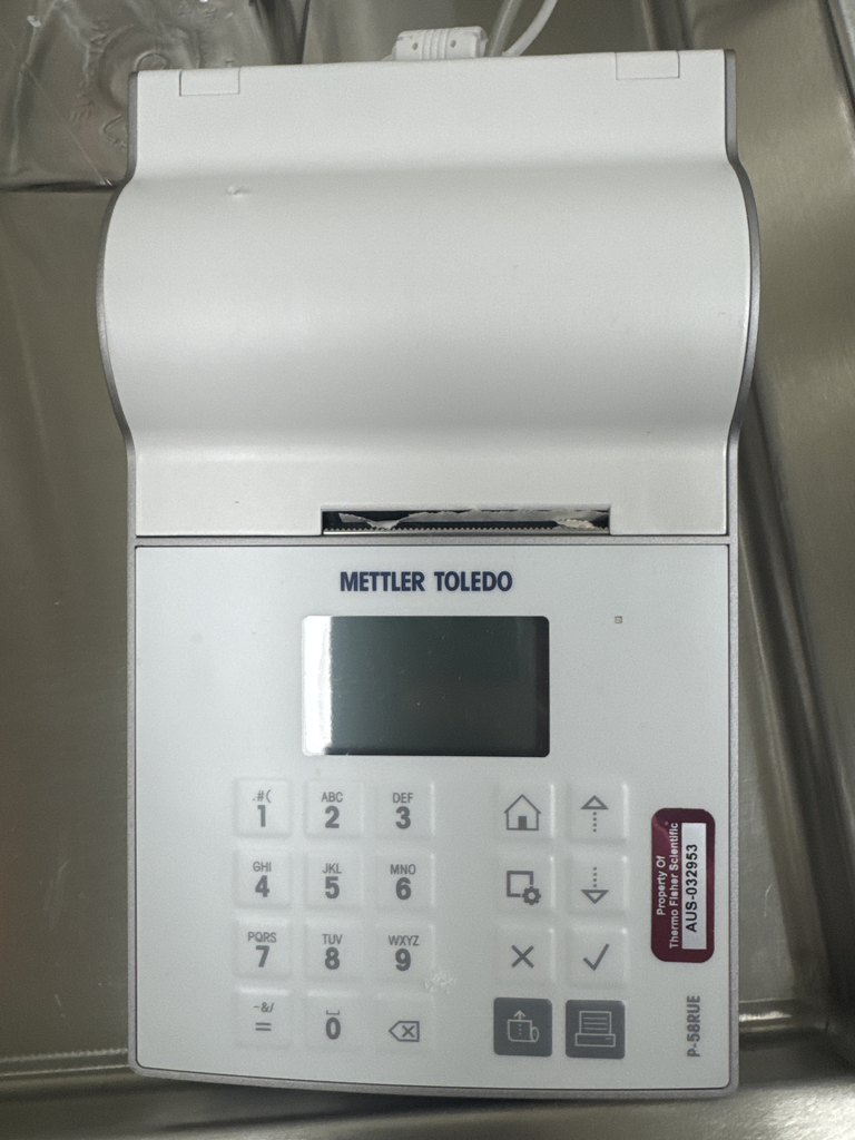 Mettler Toledo P-58RUE Printer Analytical Label Accessory Standalone 5lb USA