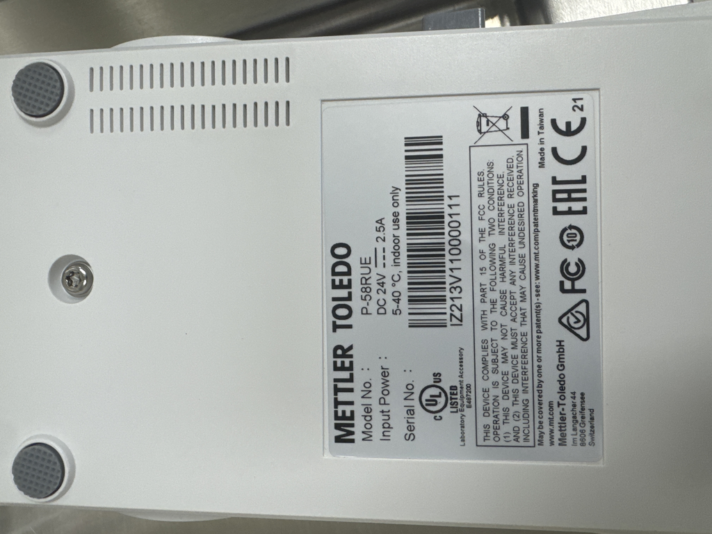 Mettler Toledo P-58RUE Printer Analytical Label Accessory Standalone 5lb USA