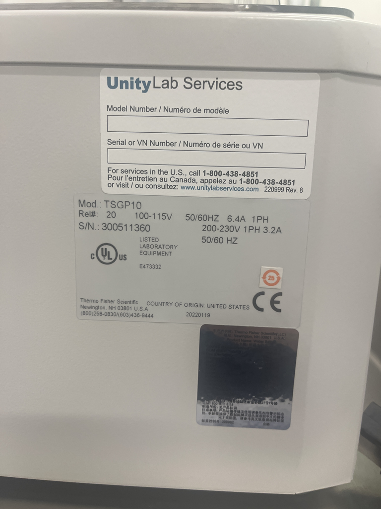 Thermo Scientific Precision GP 10 Water Bath 10L Capacity Ambient to 100°C
