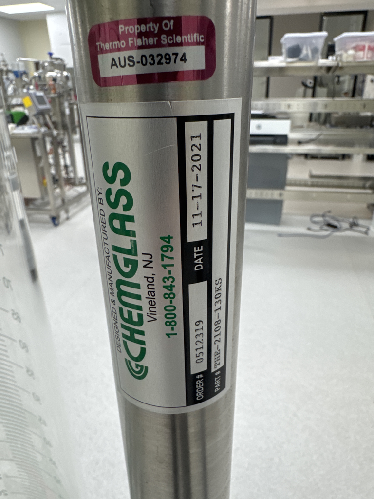 Chemglass 100L Reactor System Unjacketed 6-Neck Digital Controller XP