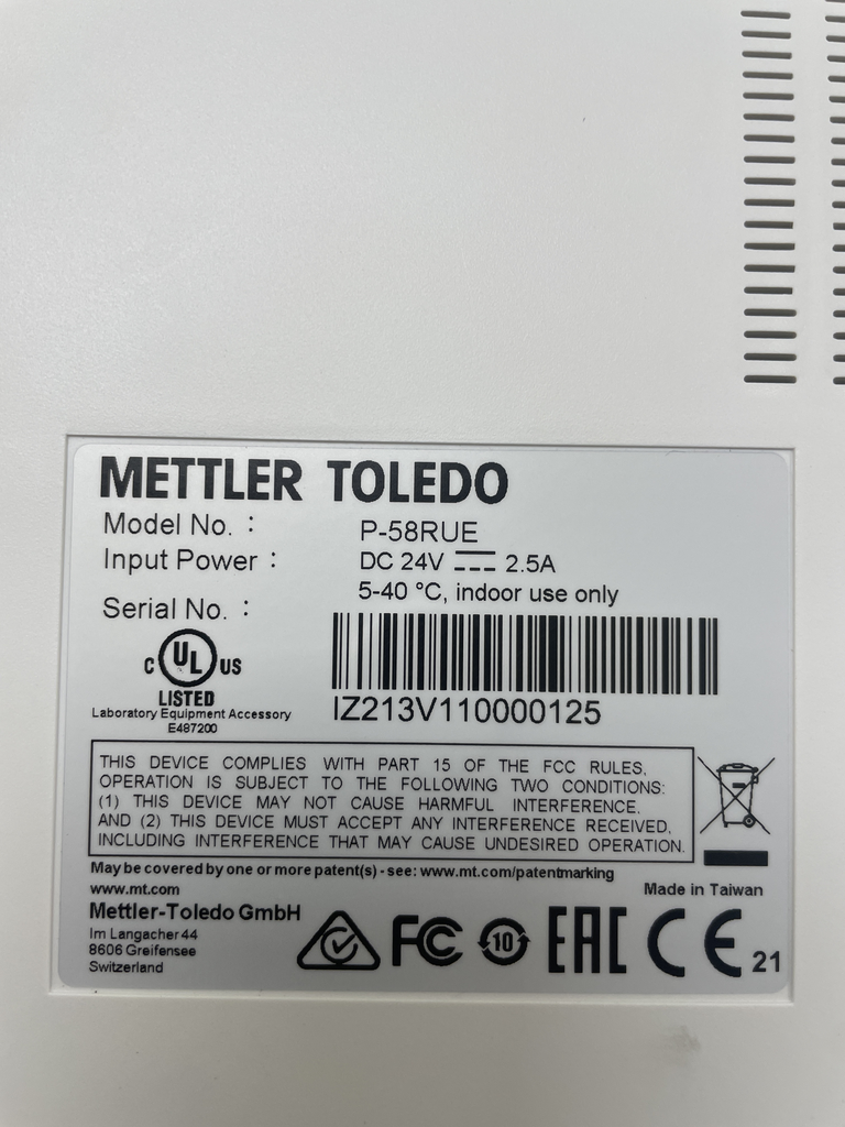Mettler Toledo P-58RUE  Printer - 120V, 60Hz Fast Output Performance