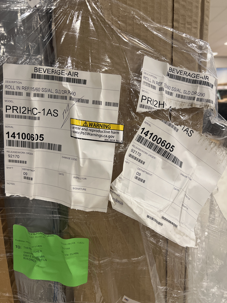 Beverage-Air PRI2HC-1AS Roll-In Refrigerator 70.84 cu ft Temperature Control