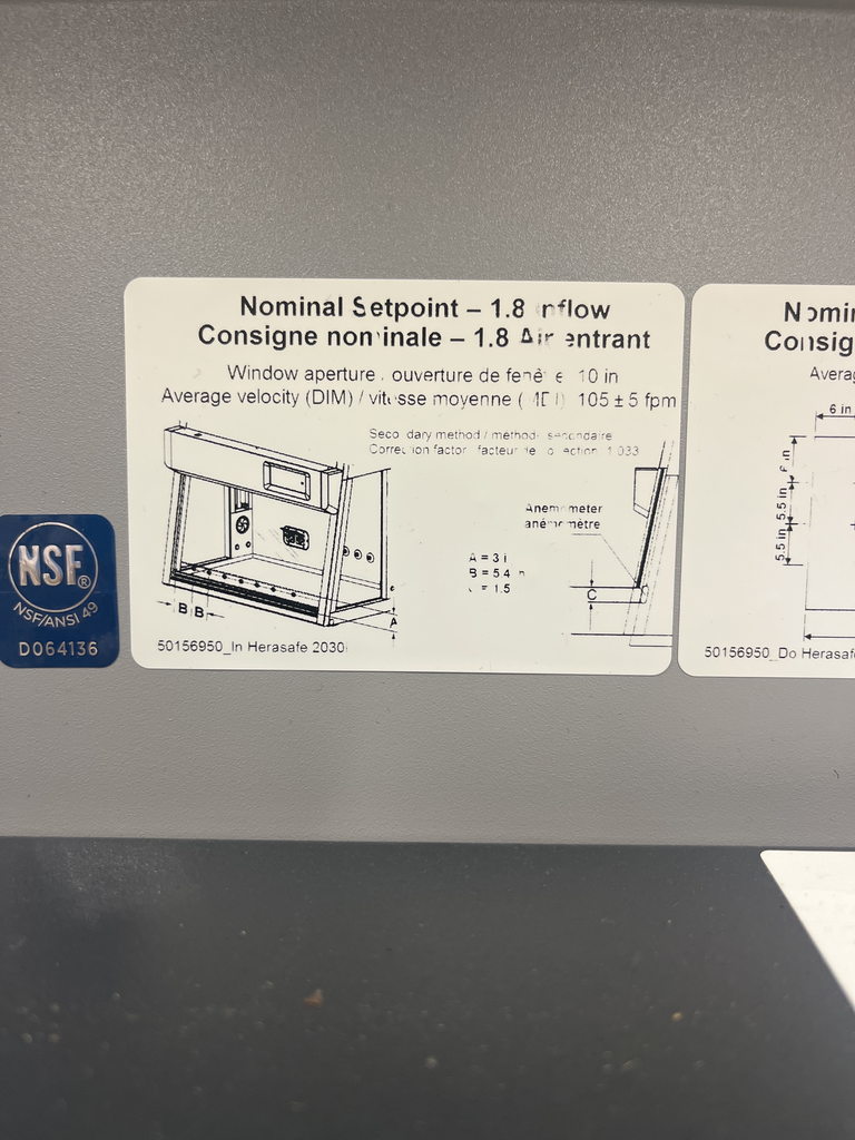 Thermo HeraSafe 2030i Biosafety Cabinet With Advanced AirFlow Technology