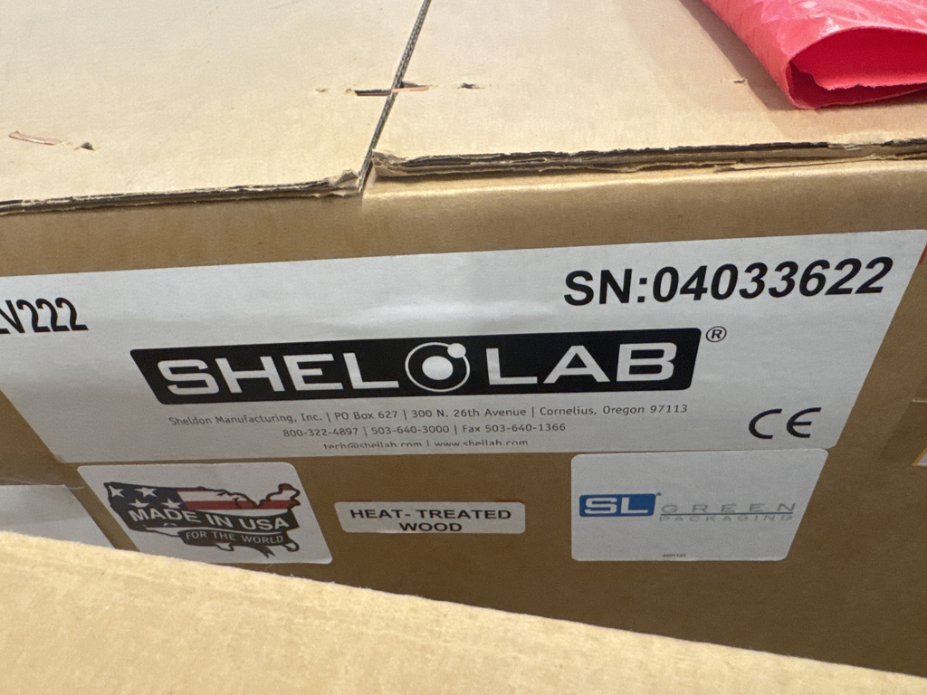 Shel lab SLV222 Vacuum Oven Laboratory Equipment Unused