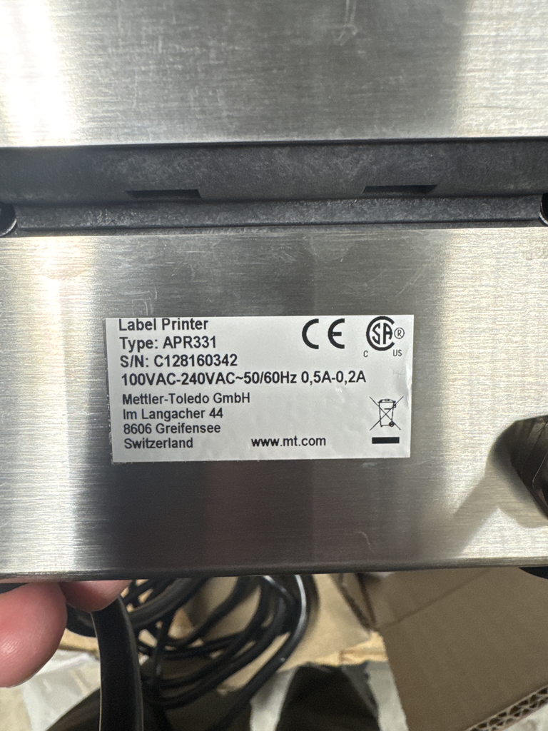 Mettler Toledo APR331 Label Printer Near-Condition Ideal for Industry Use