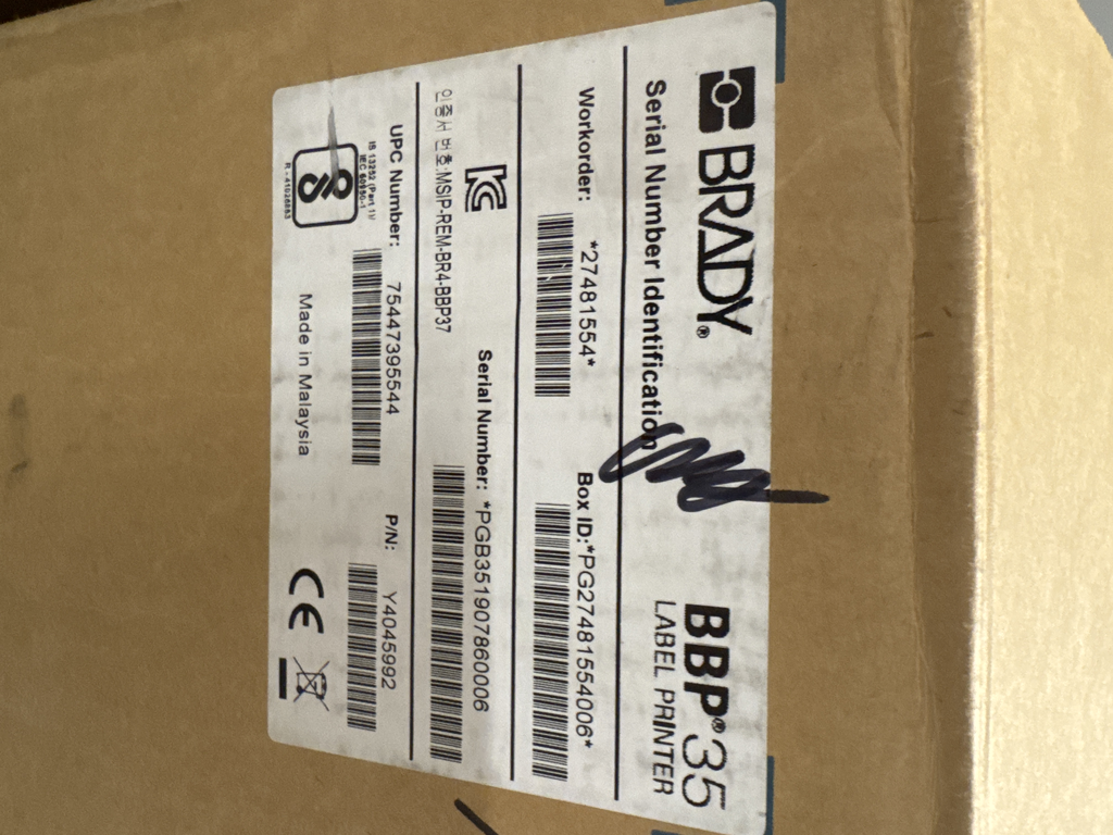 Brady BBP35 Label Printer Computer/IT Label Printer High-Quality Output