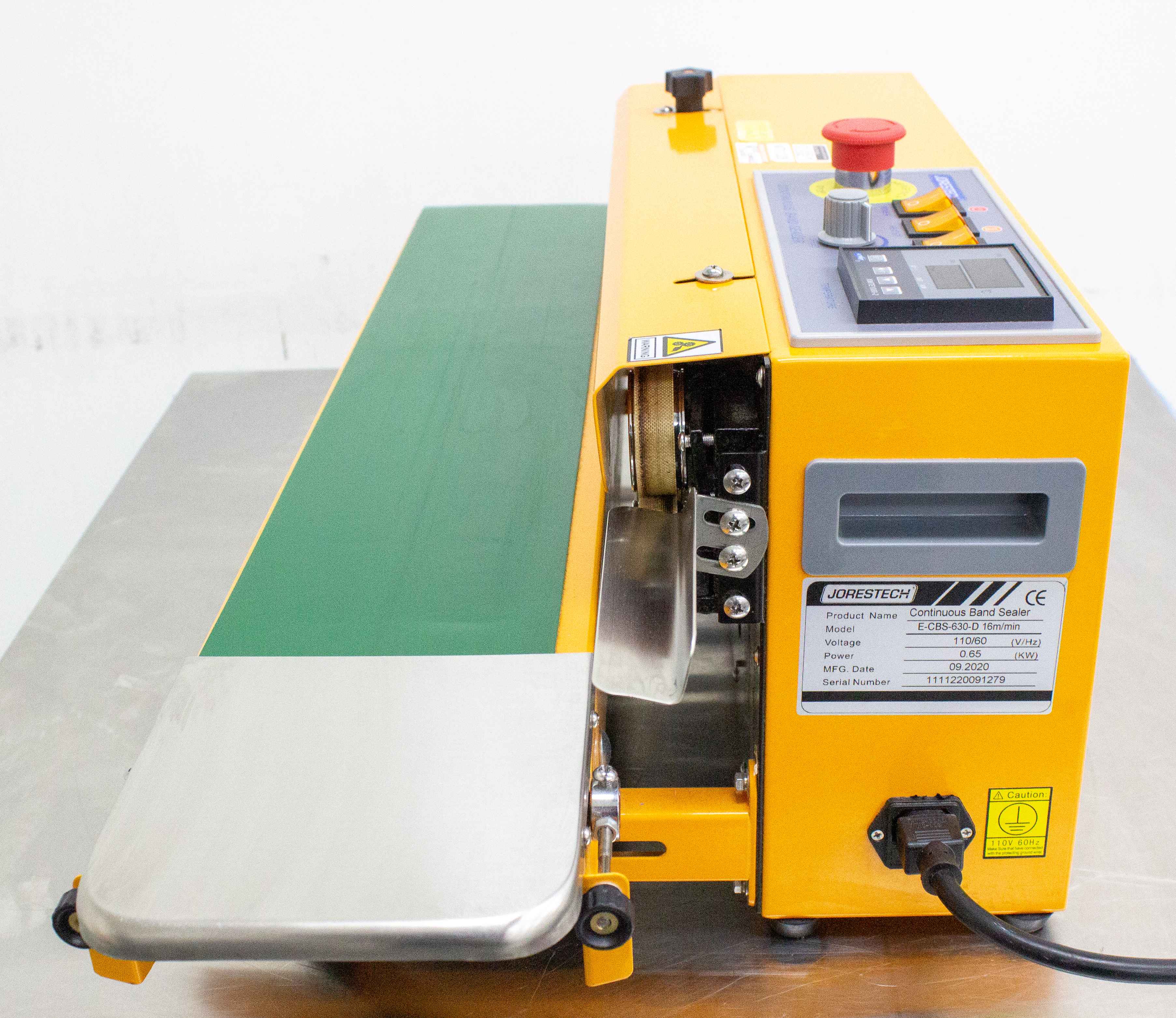 Jorestech E-CBS-630D Packager Bag Sealer Digital Temp Control 54ft/min