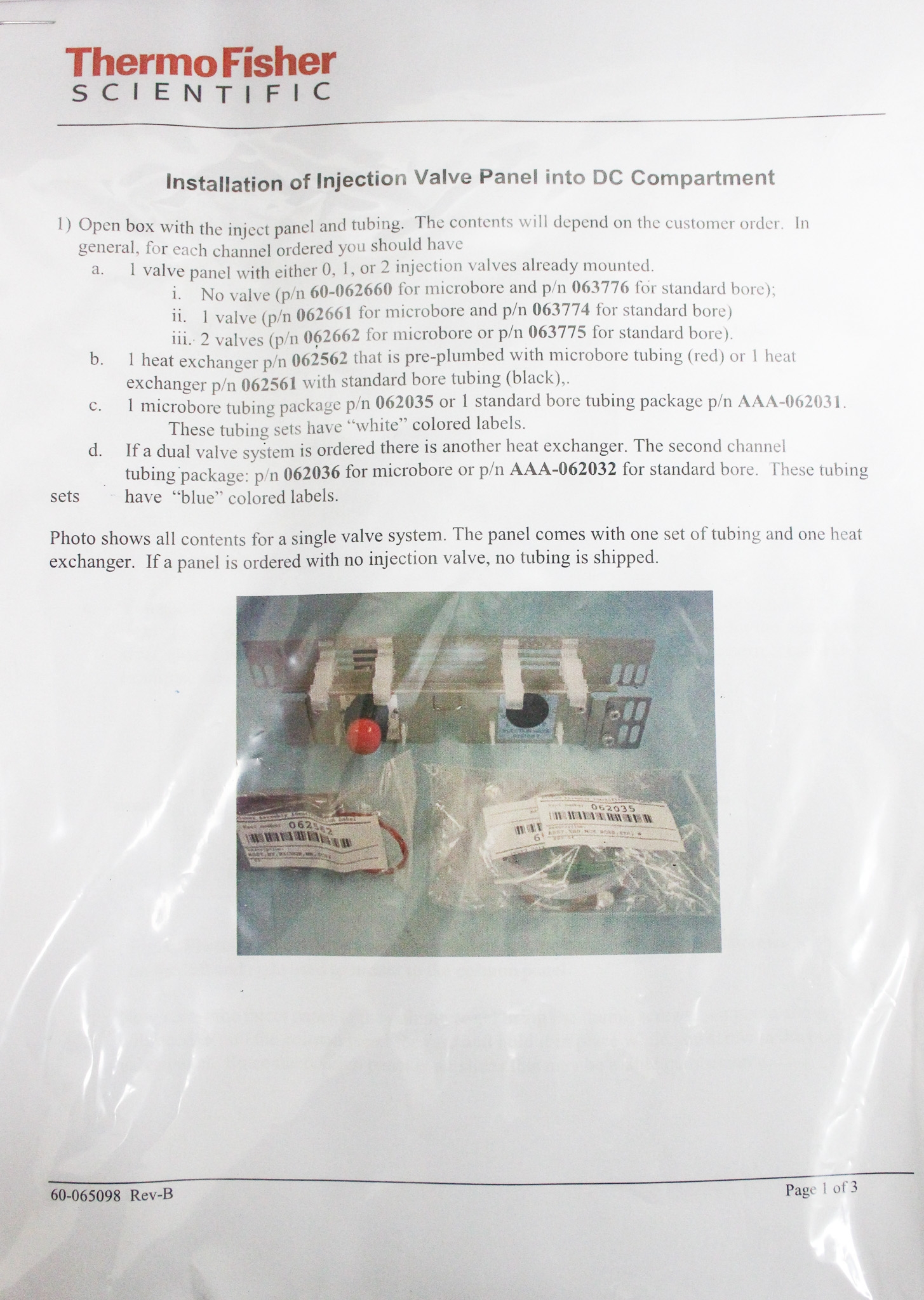 Thermo VLV PNL Injection Panel Valve Assembly Dual Valves Heat Exchanger 6x6x15