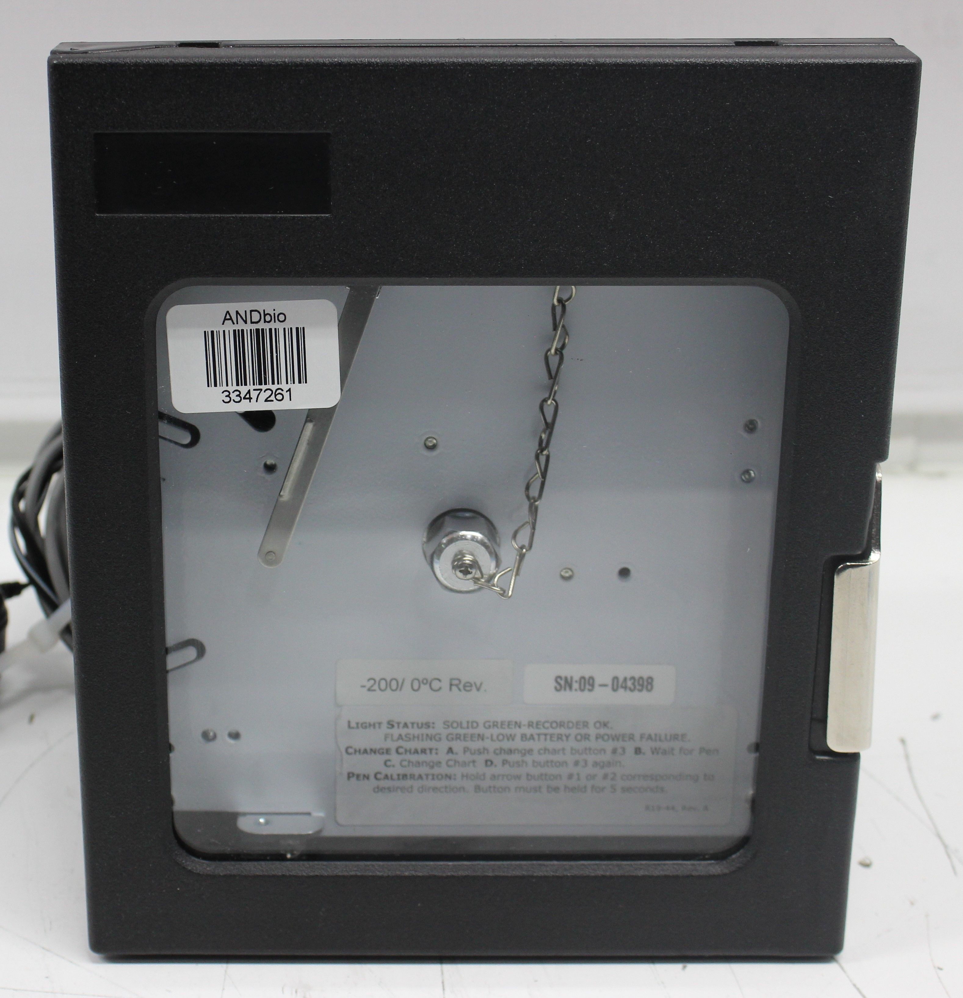 Chart Recorder -200 to 0C Temperature Monitoring Equipment Recorder