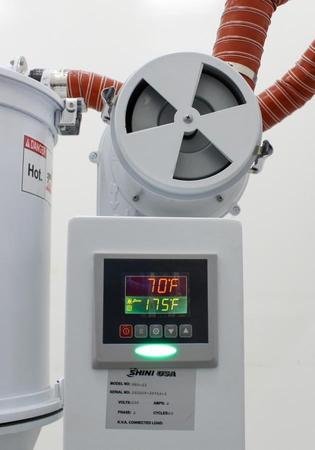 Shini SHD-25T Dryer Hopper 160C 50Kg Capacity Used Plastic Material