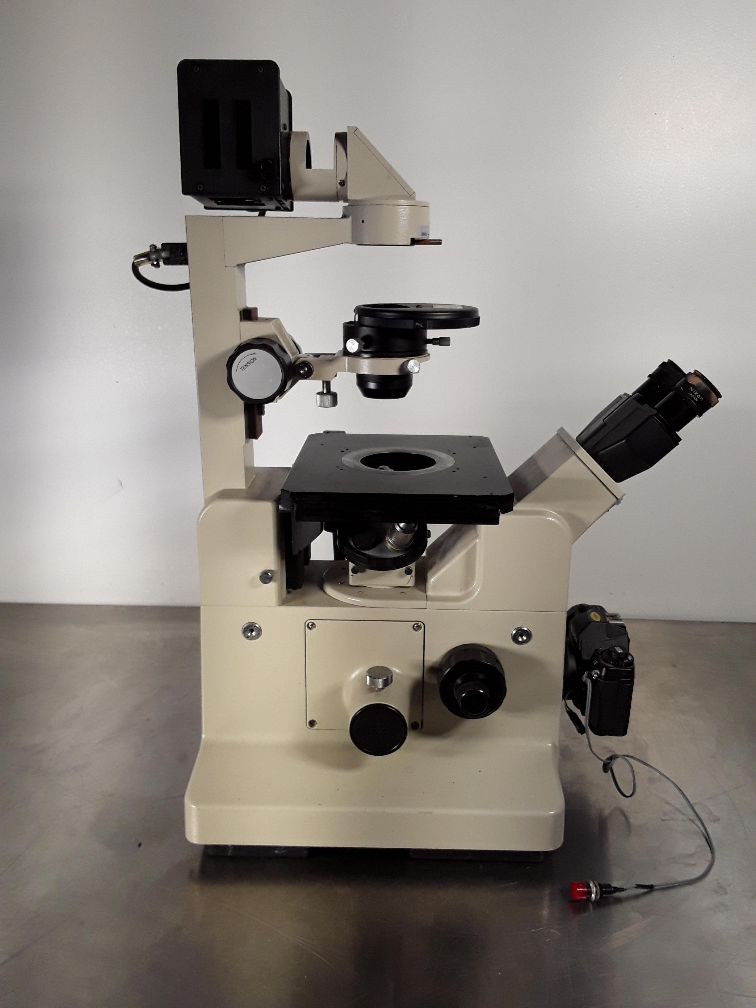 Nikon TMD Diaphot Inverted Microscope Routine & Research 2 Camera Ports