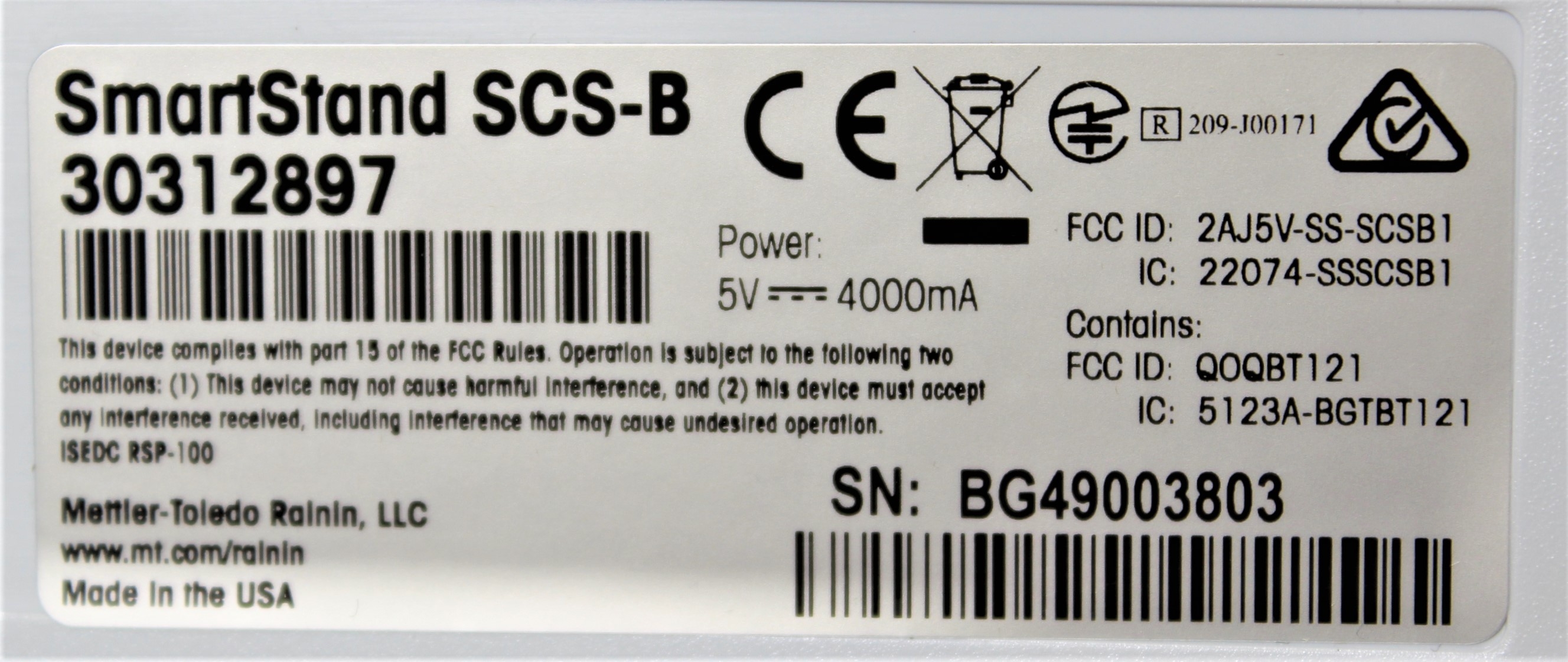 Rainin SmartStand SCS-B Pipette Asset Management & Charging Station