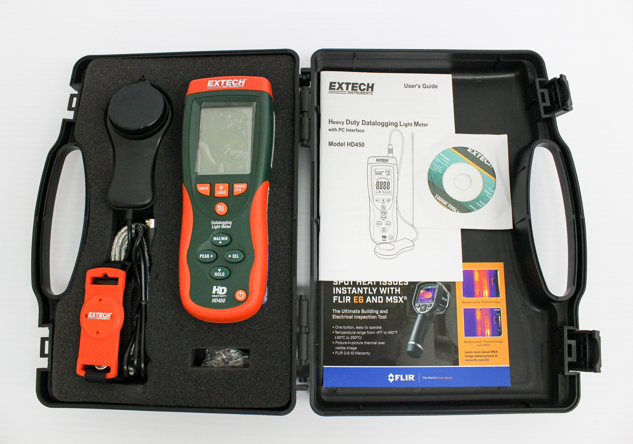 Extech HD450 Datalogging Light Meter with USB Port & Backlit Display