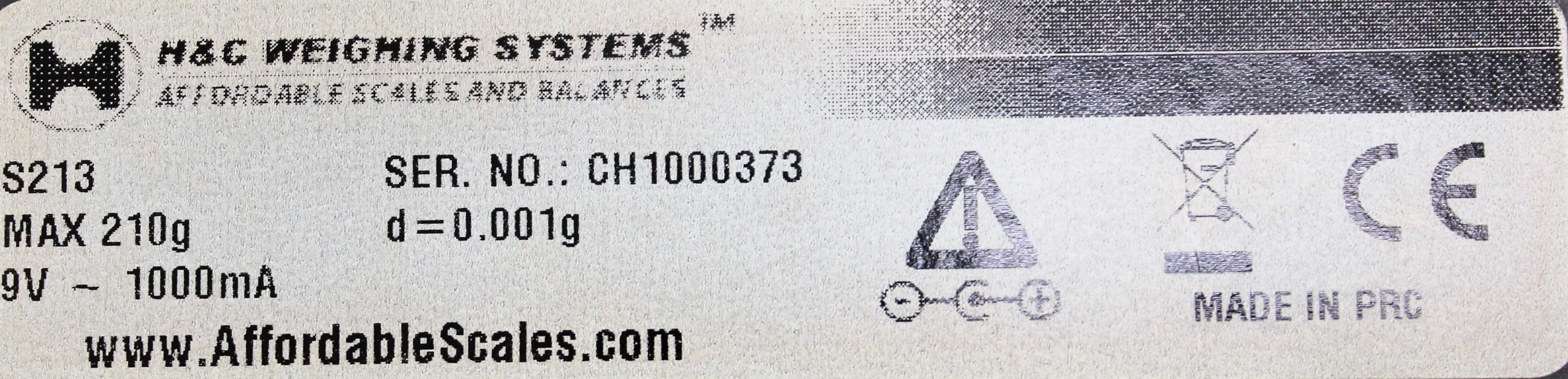 HC S213 Precision Balance Scale Density Liquid Solid Weighing 0.001g