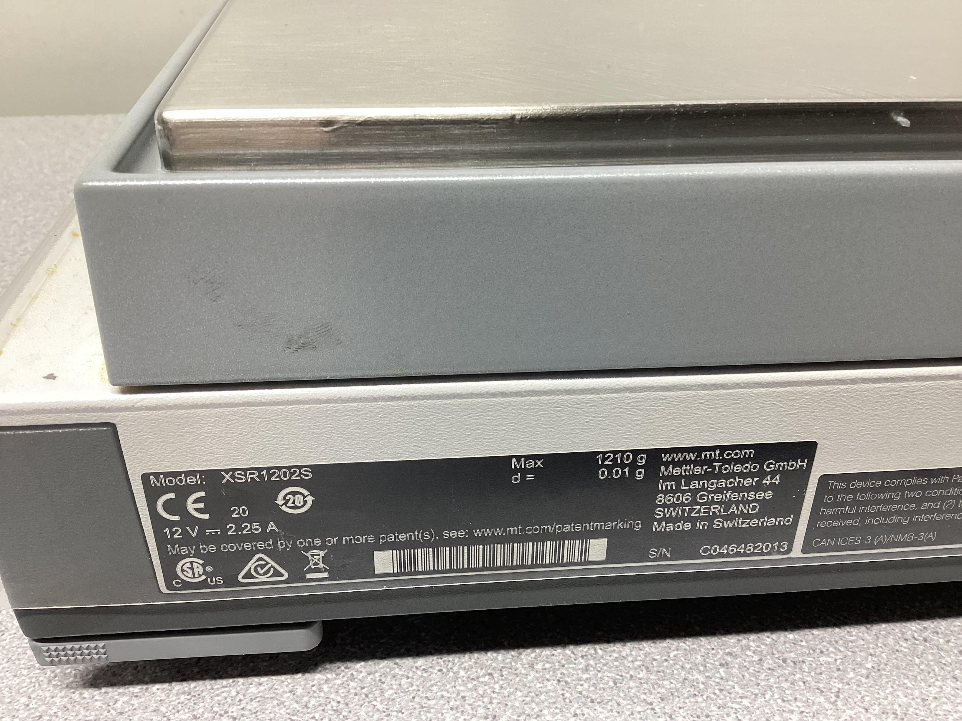 Mettler Toledo XSR1202S Precision Balance Scale 1210g Capacity 0.01g Readability