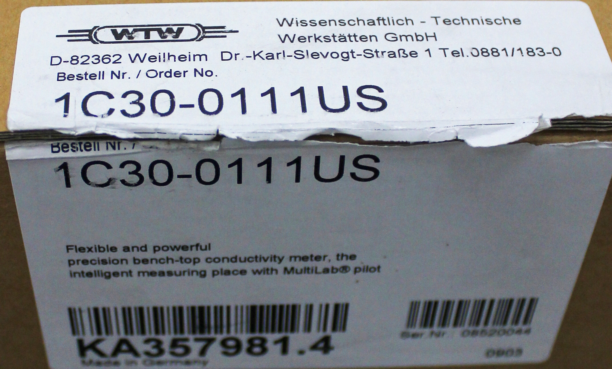 WTW 7400 Conductivity Meter High-Performance Lab Data Logging