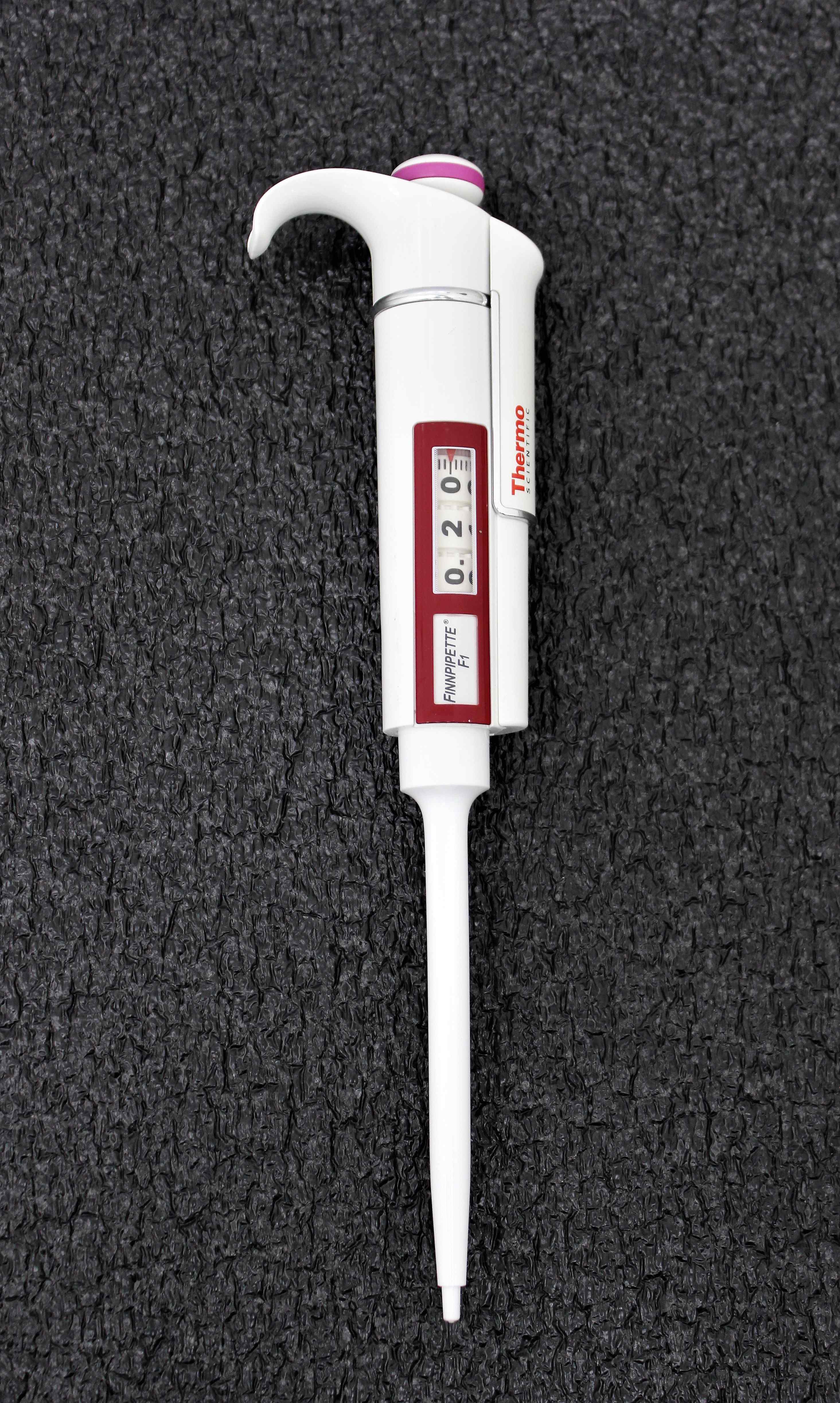 Thermo Finn Pipette F1 Manual 0.2-2uL Adjustable Single Channel Pink