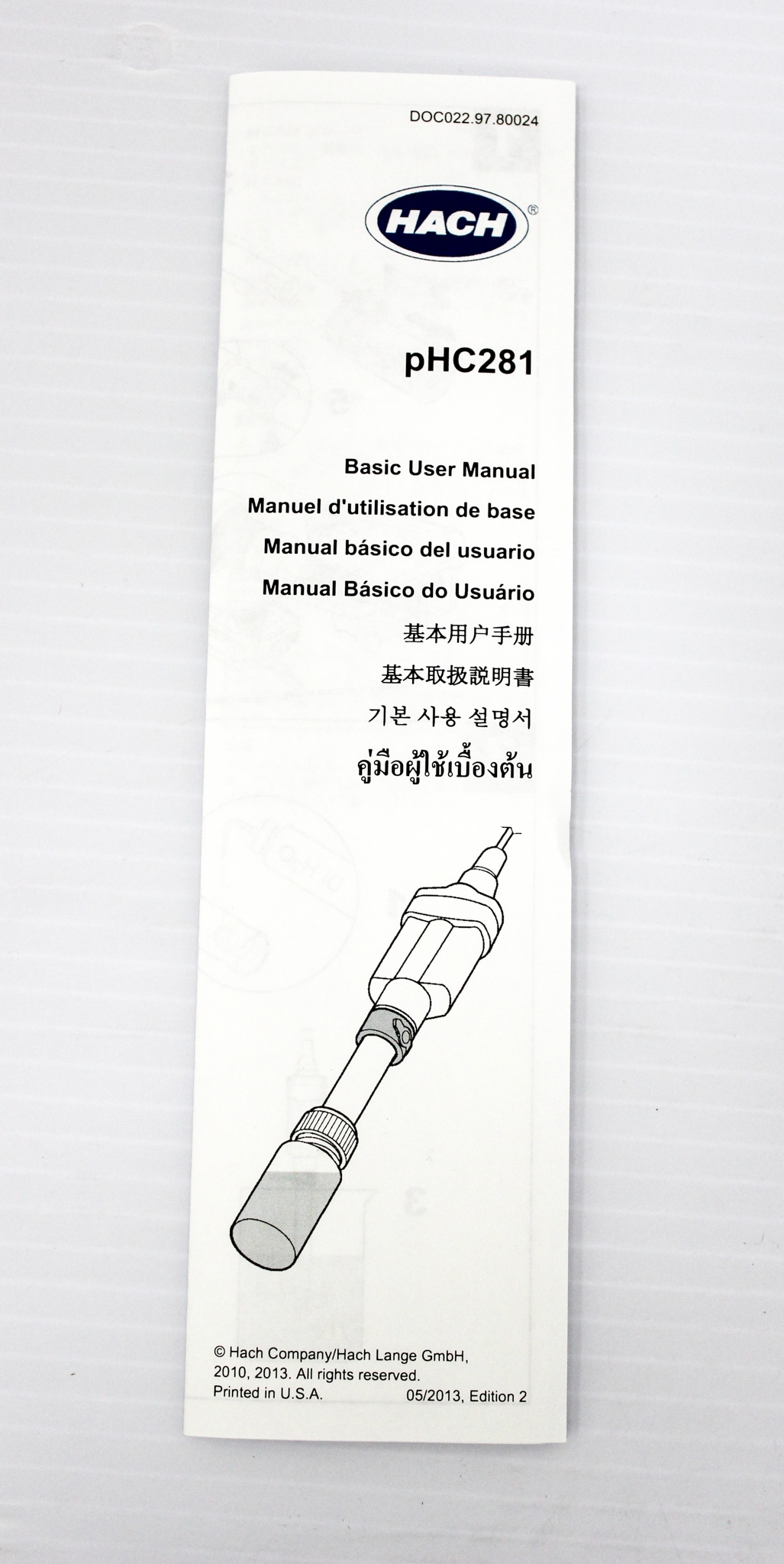 Hach PHC28103 pH Electrode Ultra Probe for LIS Samples Ready Use