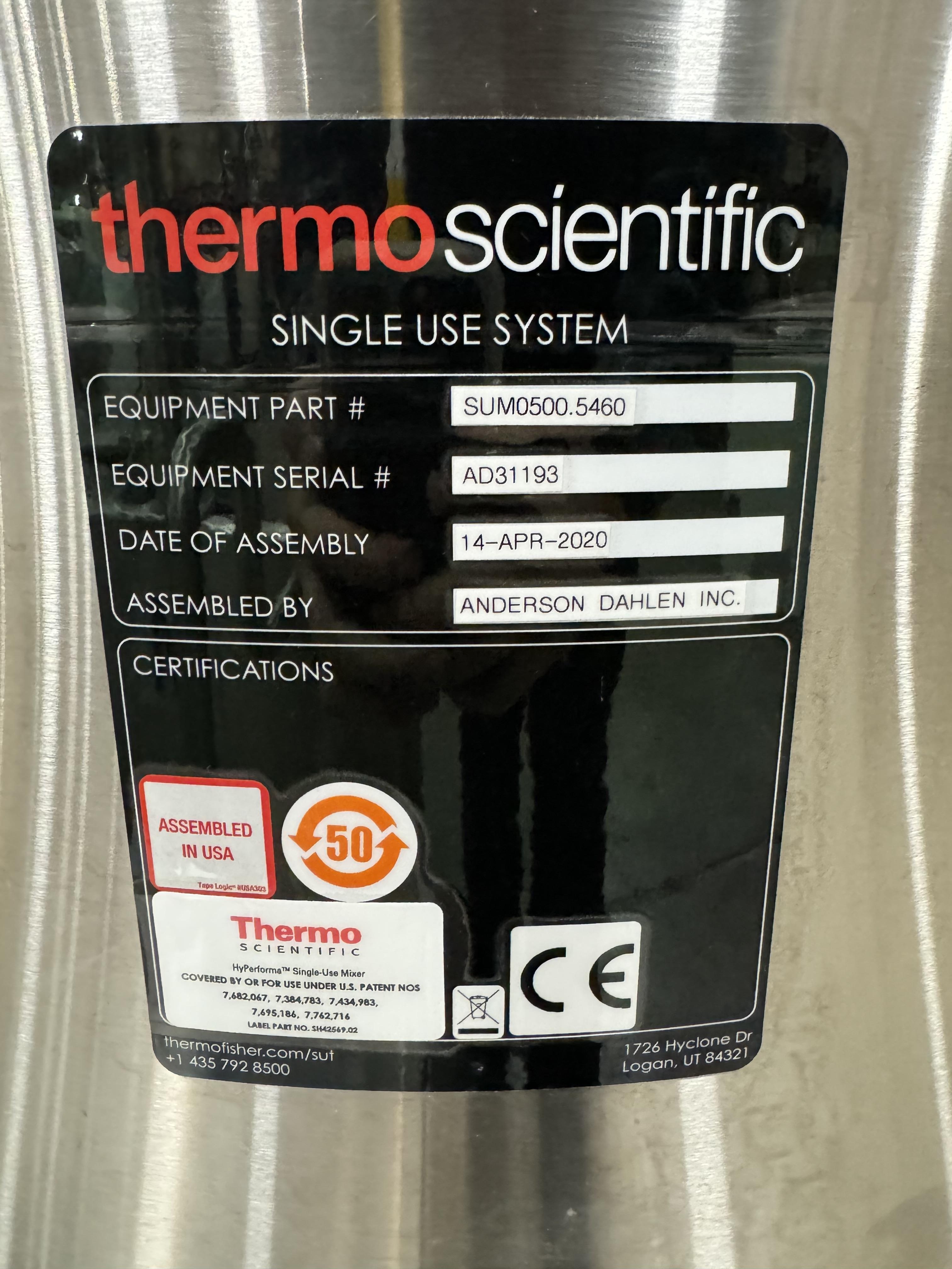 Thermo Scientific SUM0200.9002 HyPerforma 200L Single-Use Mixer, Jacketed, DC Motor