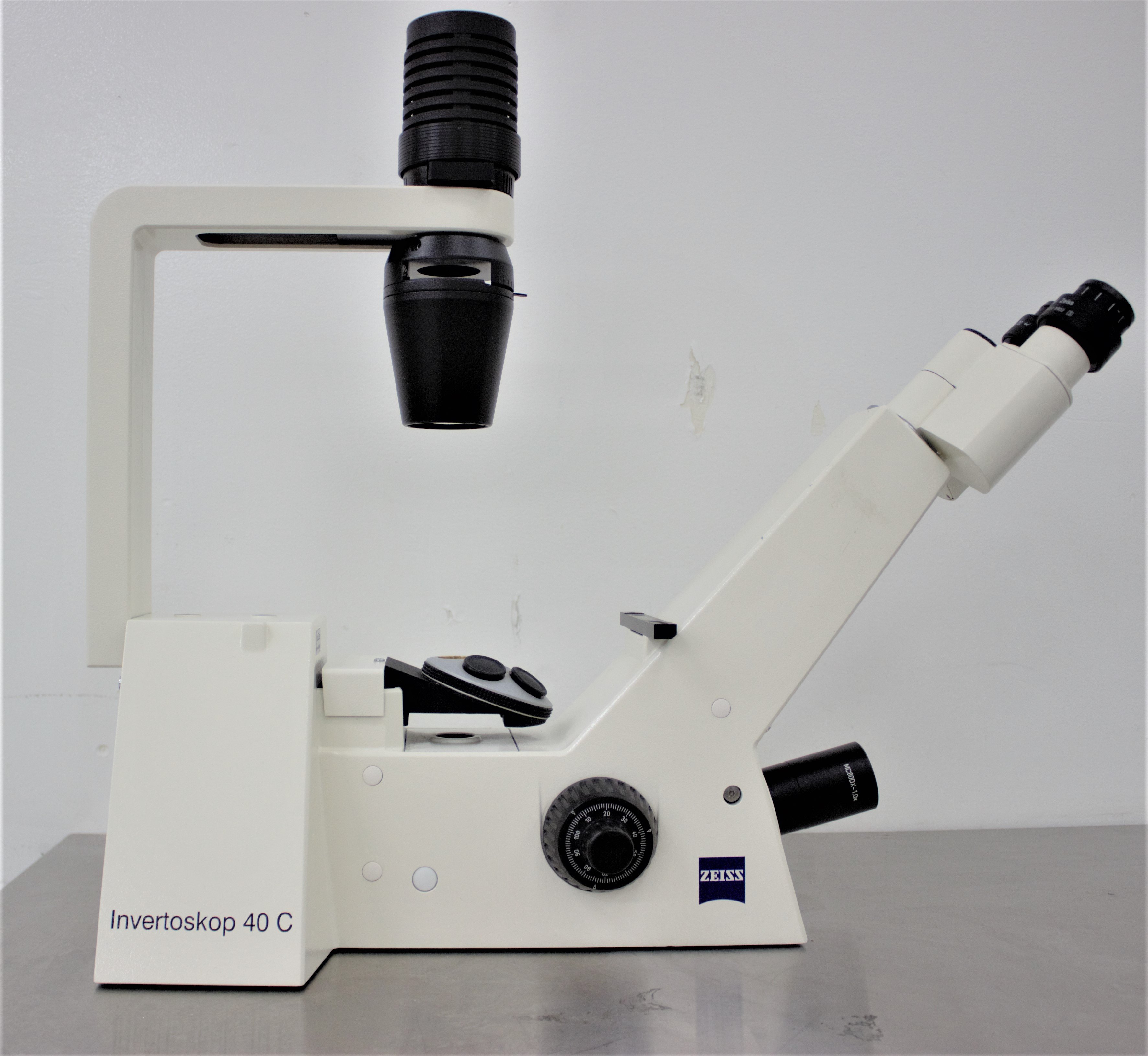 Zeiss Invertoscope 40 C Inverted Microscope for Phase Contrast 5x 10x 20x