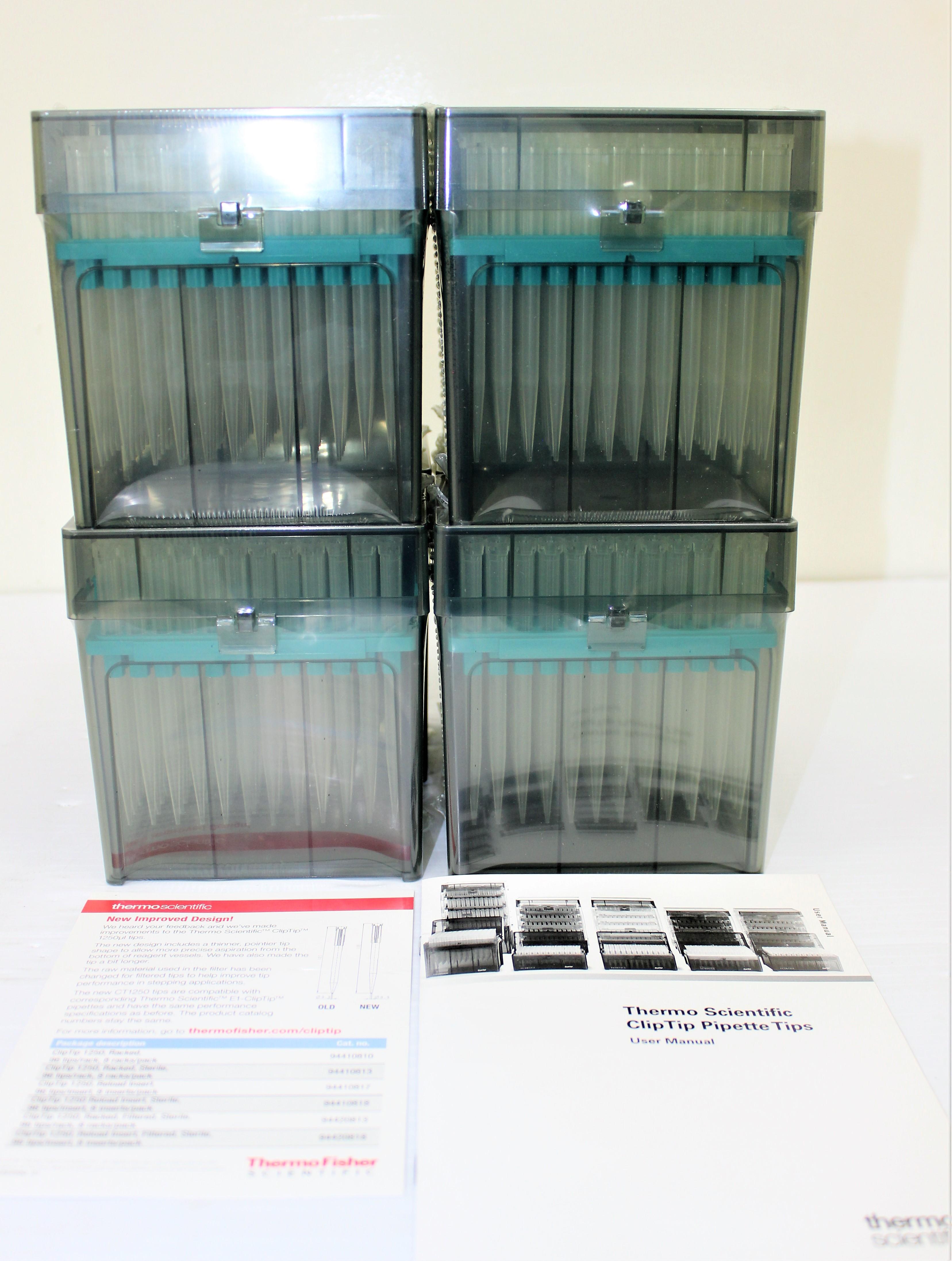 Thermo Clip Tip 1250 Pipet Tips Sterile Low Retention 8x96 Box System