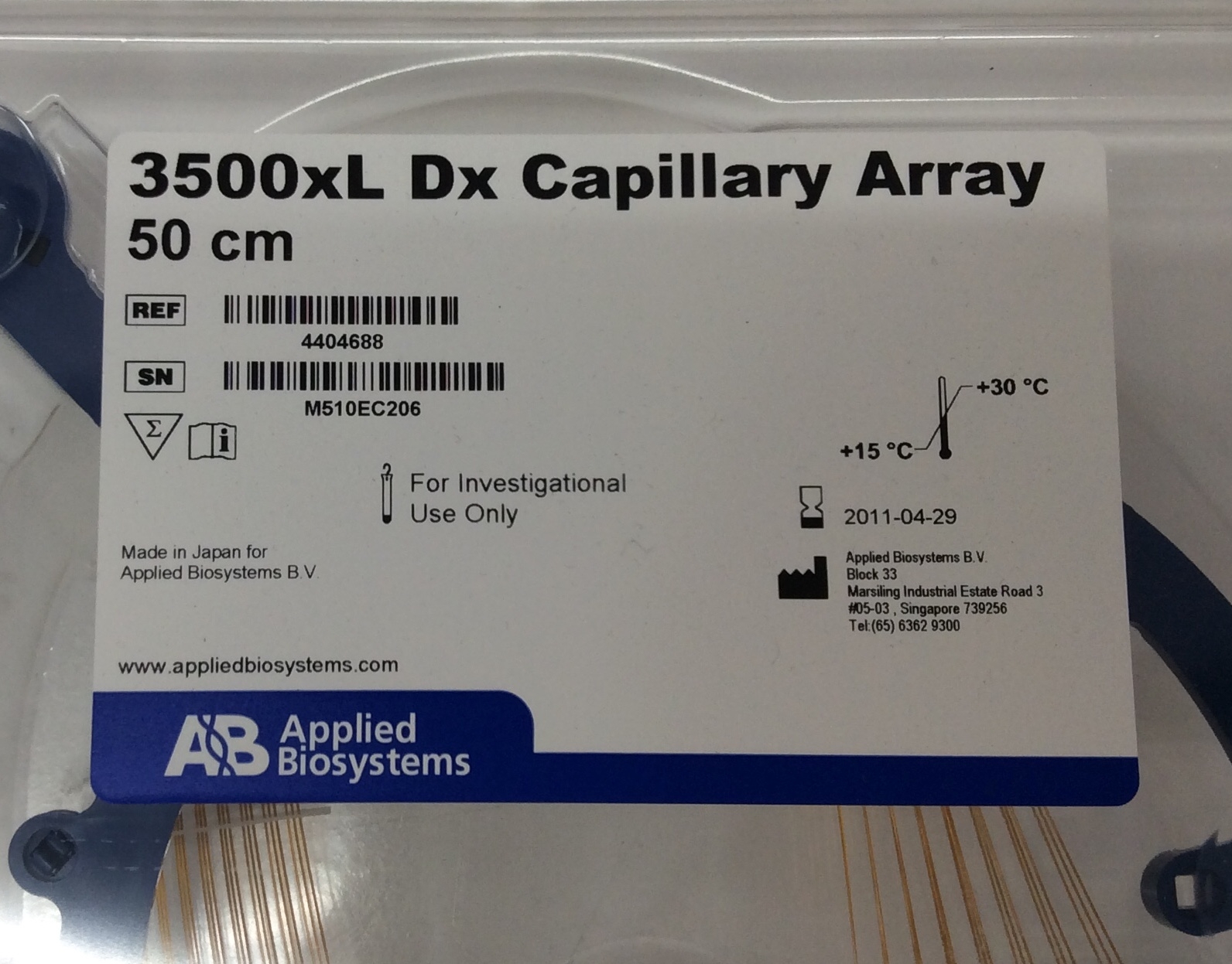 ABI 4404688 Genetic Analyzer Accessory 8-Capillary Forensic Use Installed
