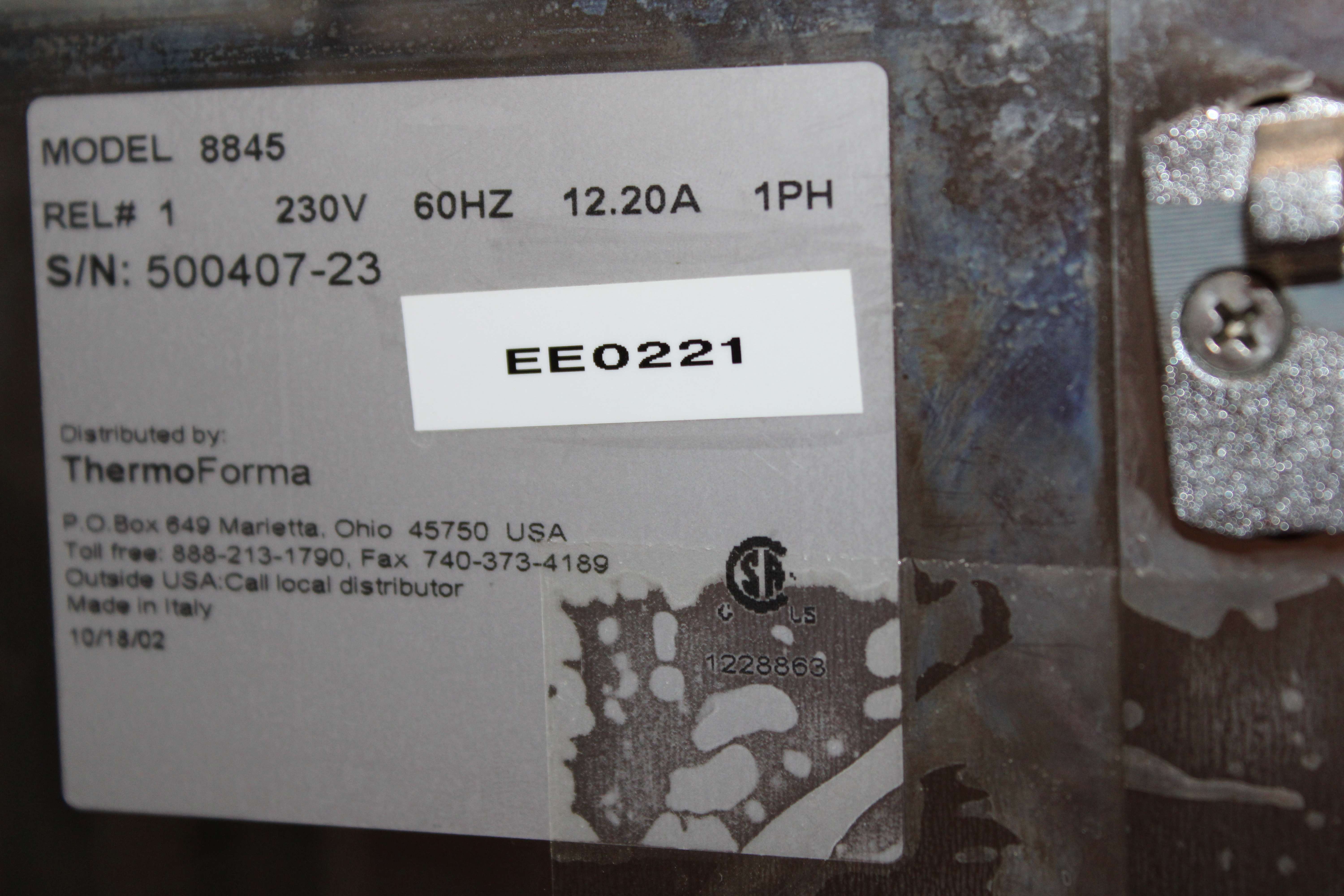 Thermo Forma 8845 Lab Equipment Glass Washer with 247 lb Load Capacity