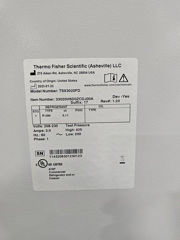 Thermo Scientific TSX3020FD -20C High-Performance Freezer, 230V 60Hz, Used