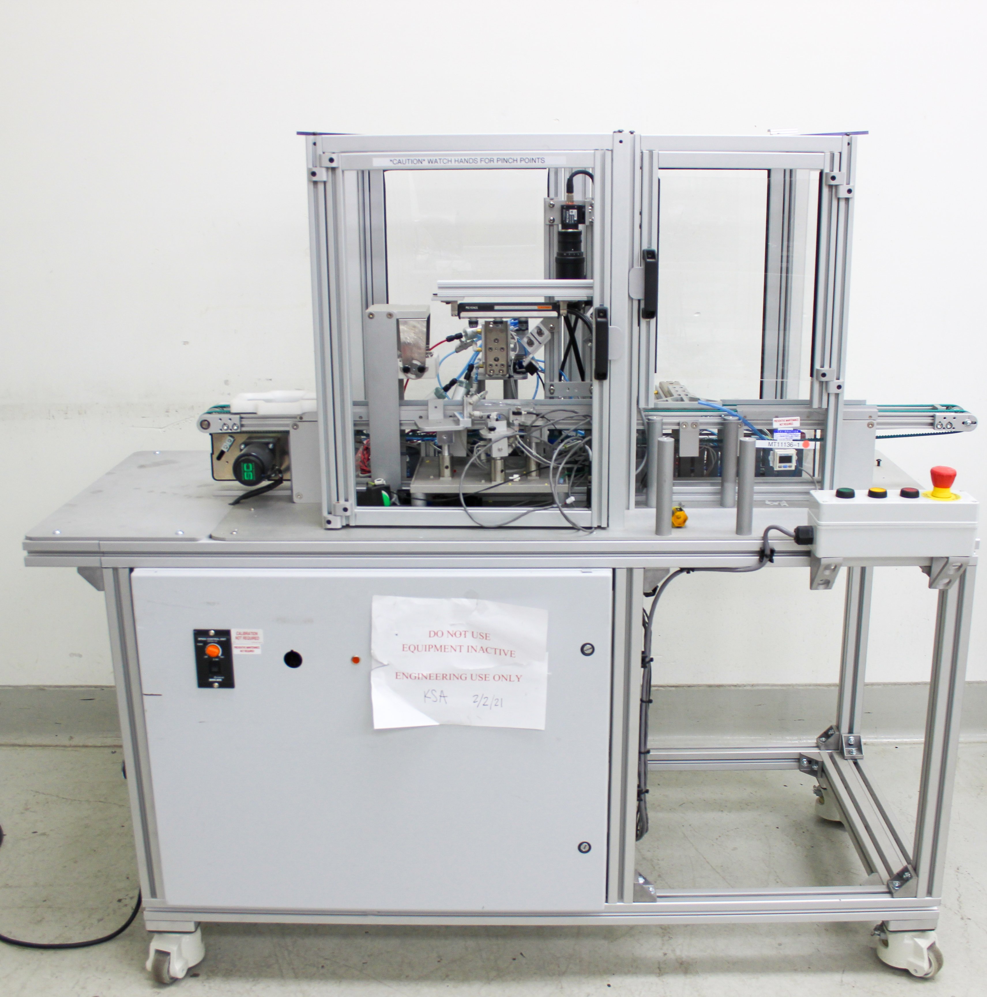 Keyence Misumi Conveyor System Accula Test Cartridge Manufacturing AS-IS Parts