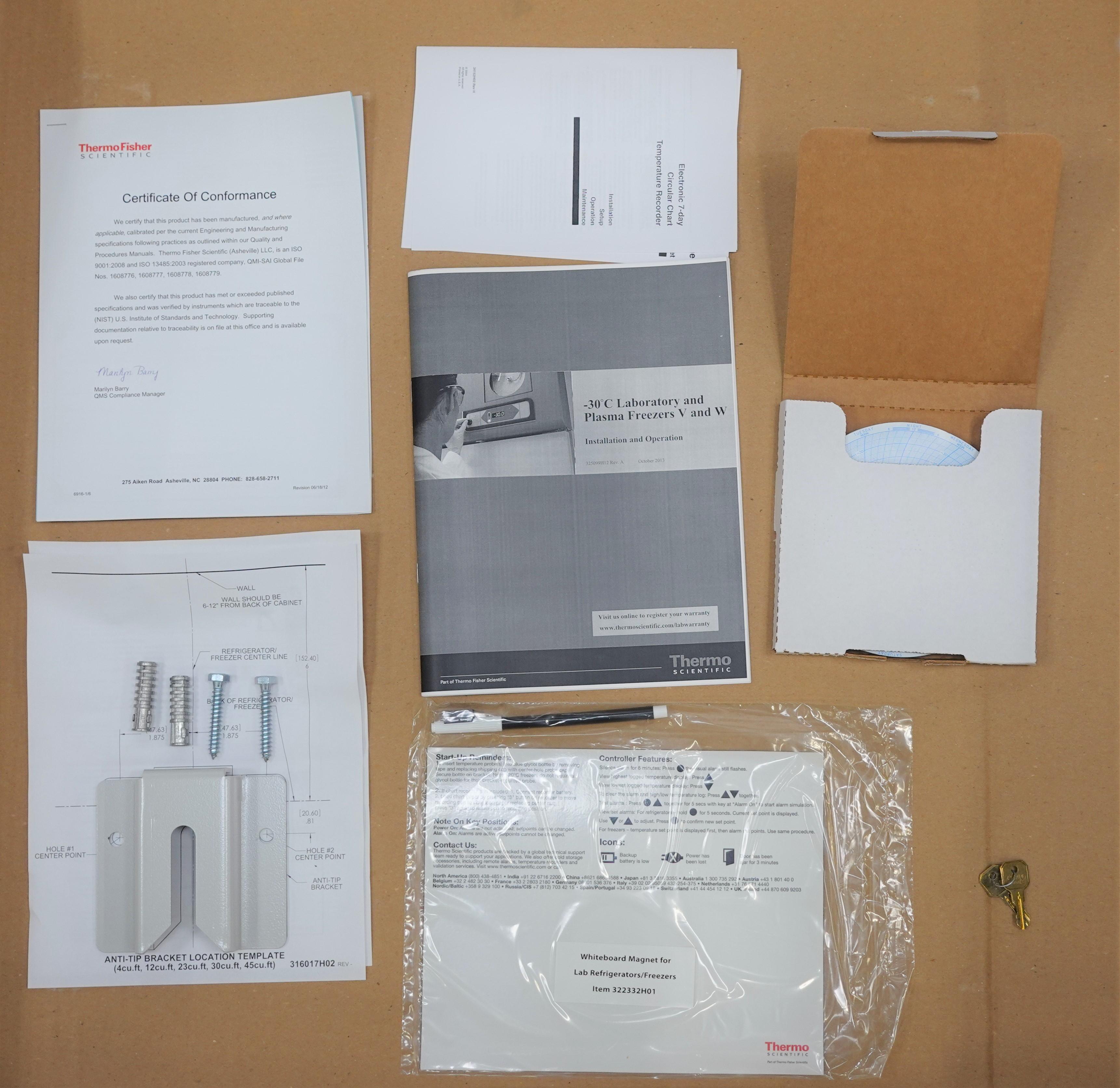 Thermo UFP1230W Freezer Cold Storage -30C Used 326L Plasma Freezer