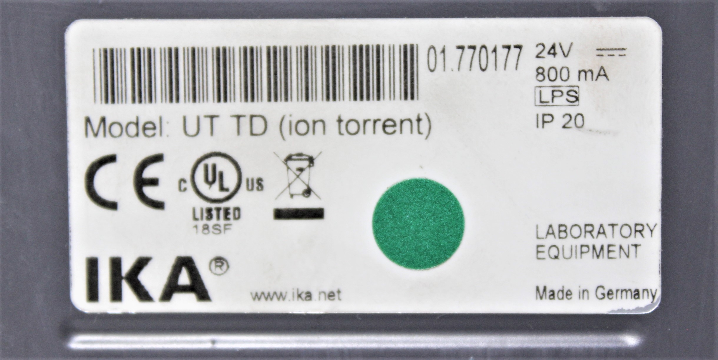Ion Torrent Tube Drive UT TD 1100 rpm Lab Homogenizer Tissue Processor