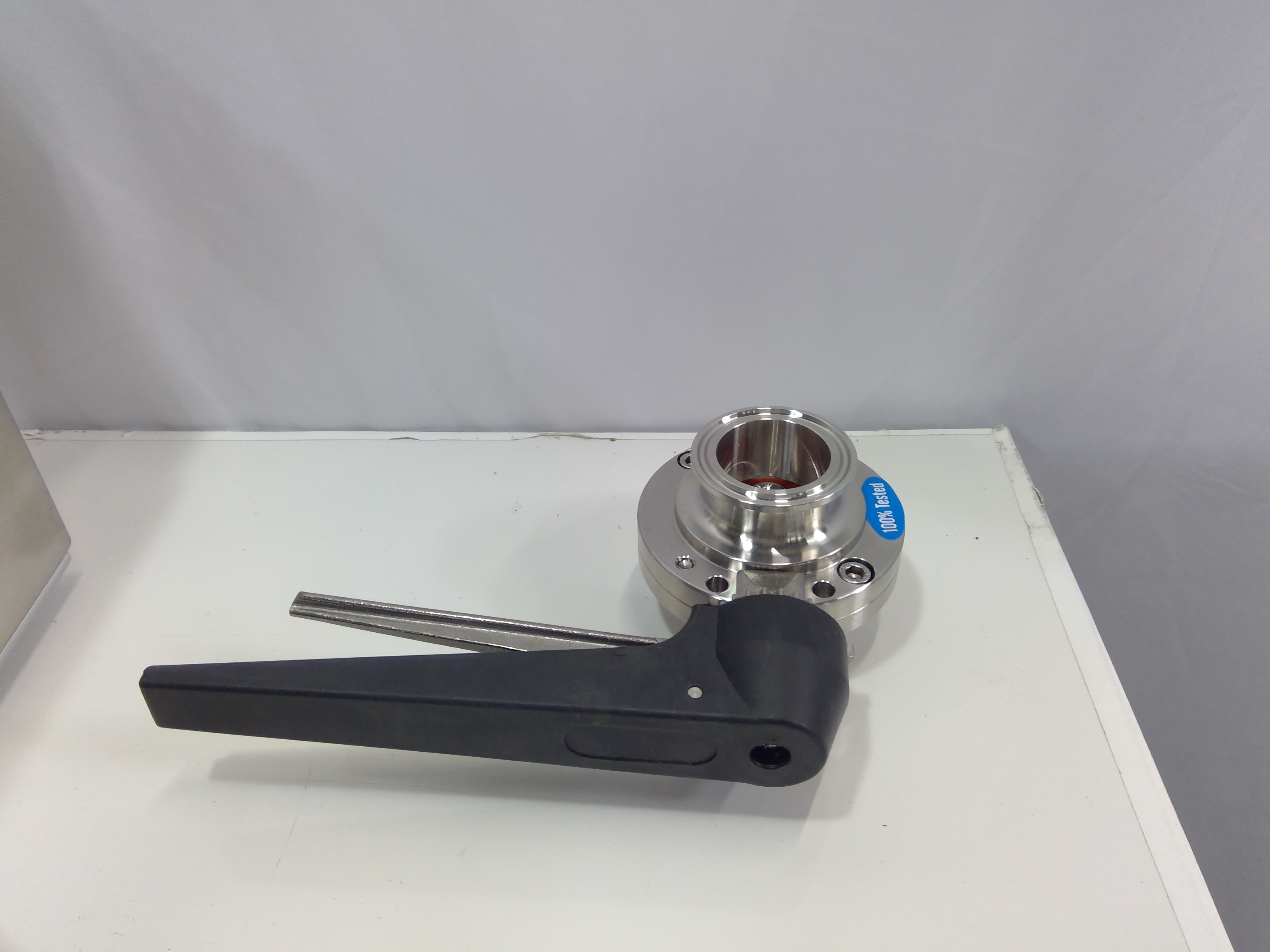 Steel BFVTC-1.5-316 Valve Butterfly Trigger Handle Clamp Ends Stainless Use