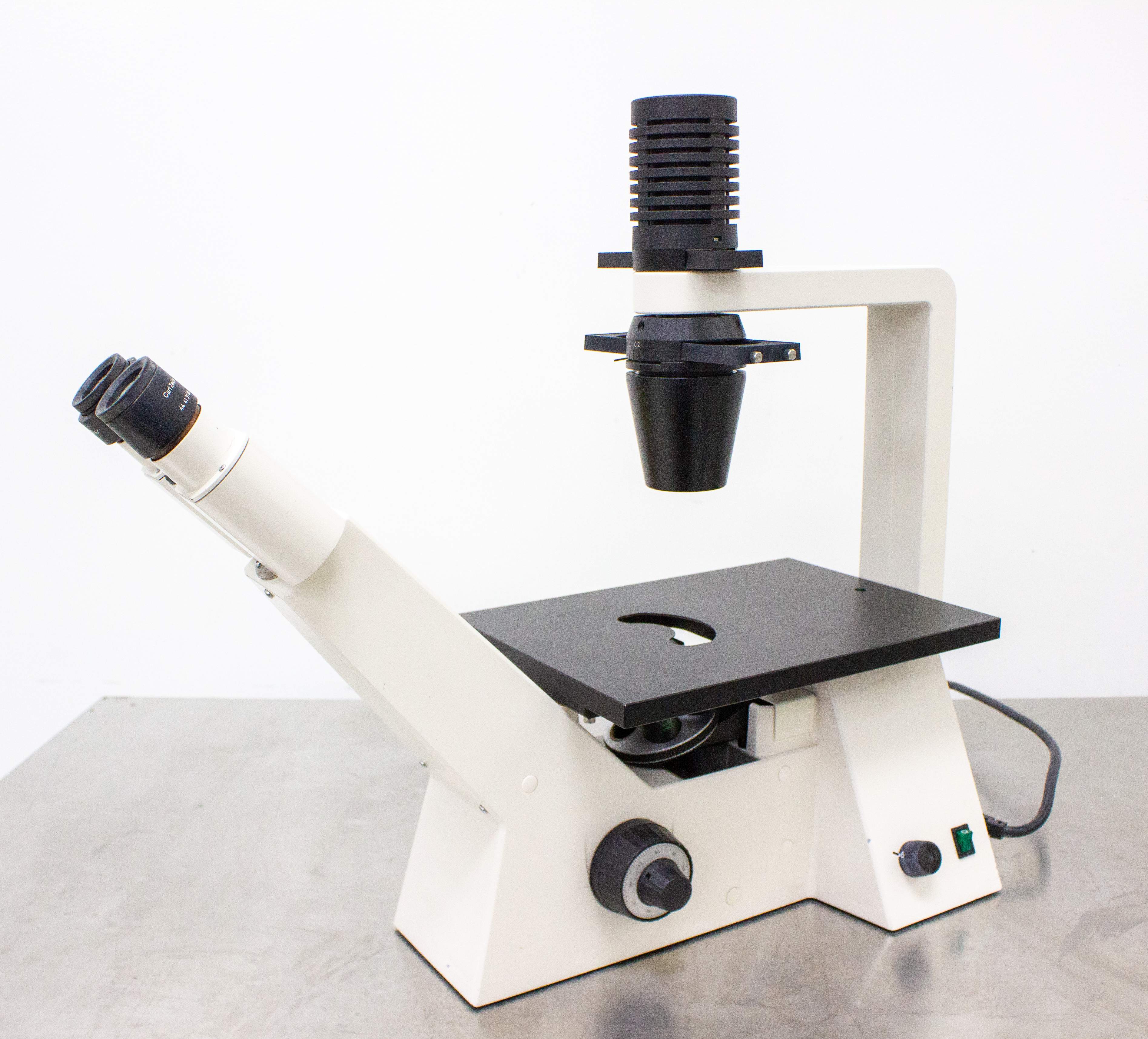 Carl Zeiss Invertoskop Microscope Inverted Phase Contrast PL 10/18mm FOV