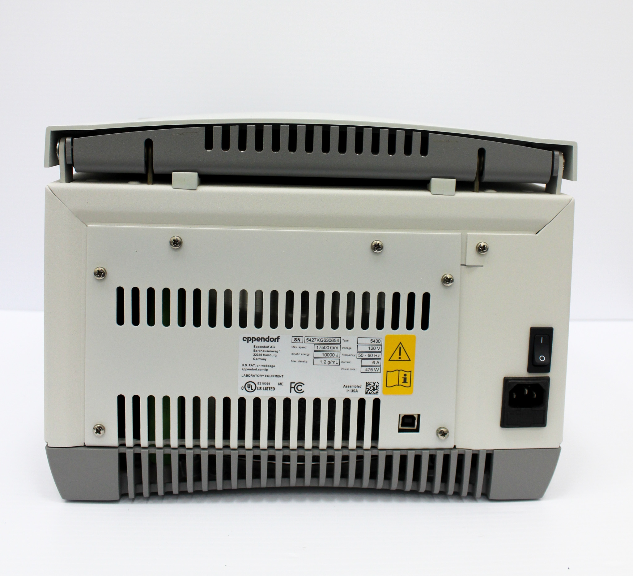 Eppendorf 5430 Centrifuge, High-Speed Microcentrifuge, 17,500 RPM