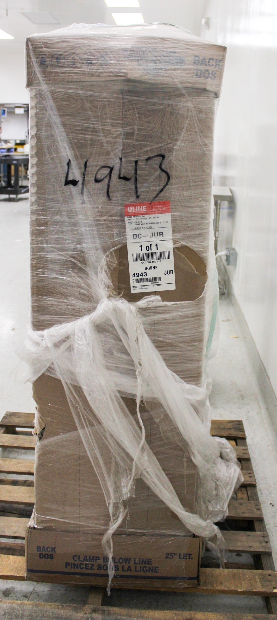 Uline H-1915BL Vertical File Cabinet 4 Drawer Black Steel Secure Storage