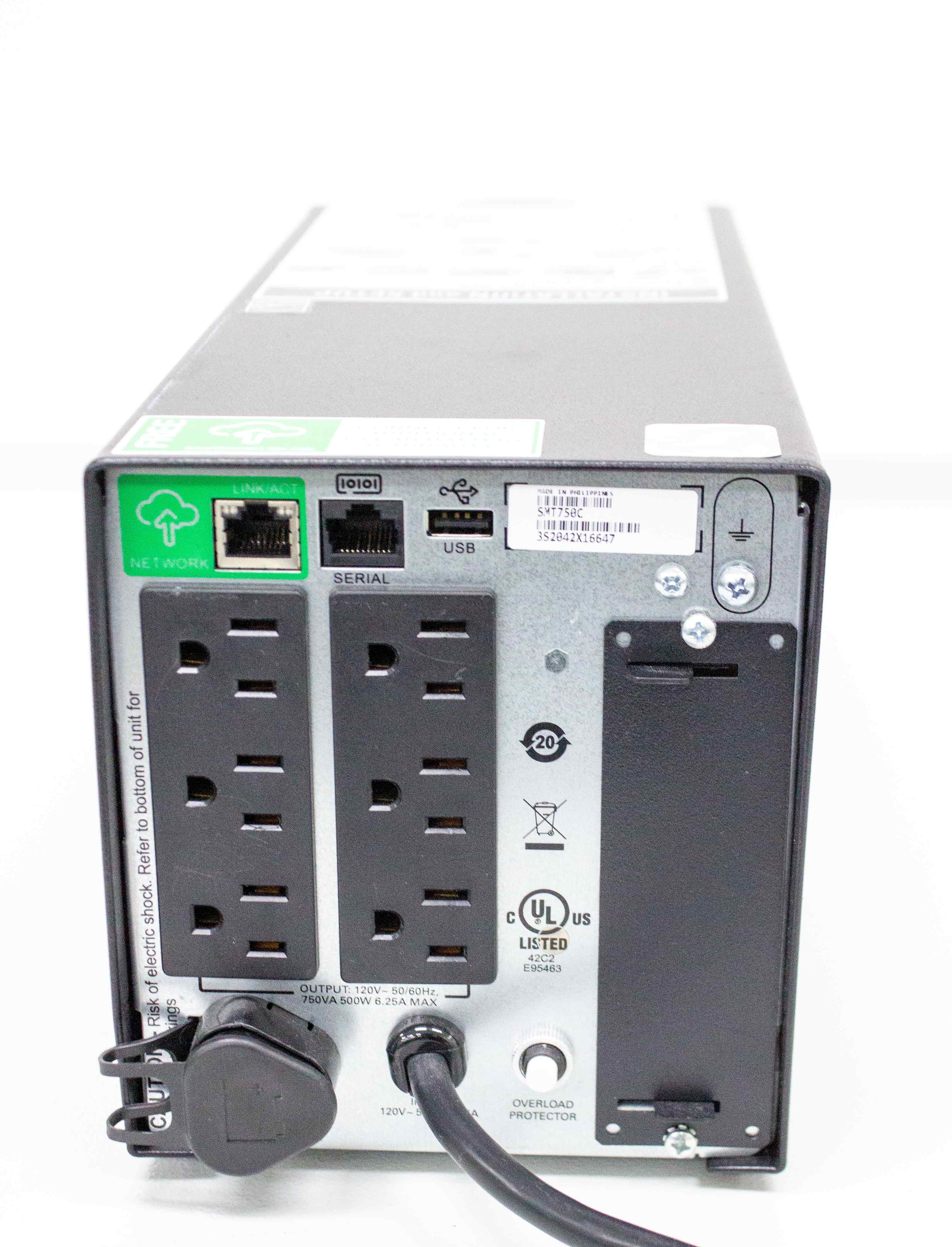 APC Smart-UPS 750VA Tower 120V Line Interactive Sine Wave 6 Outlets