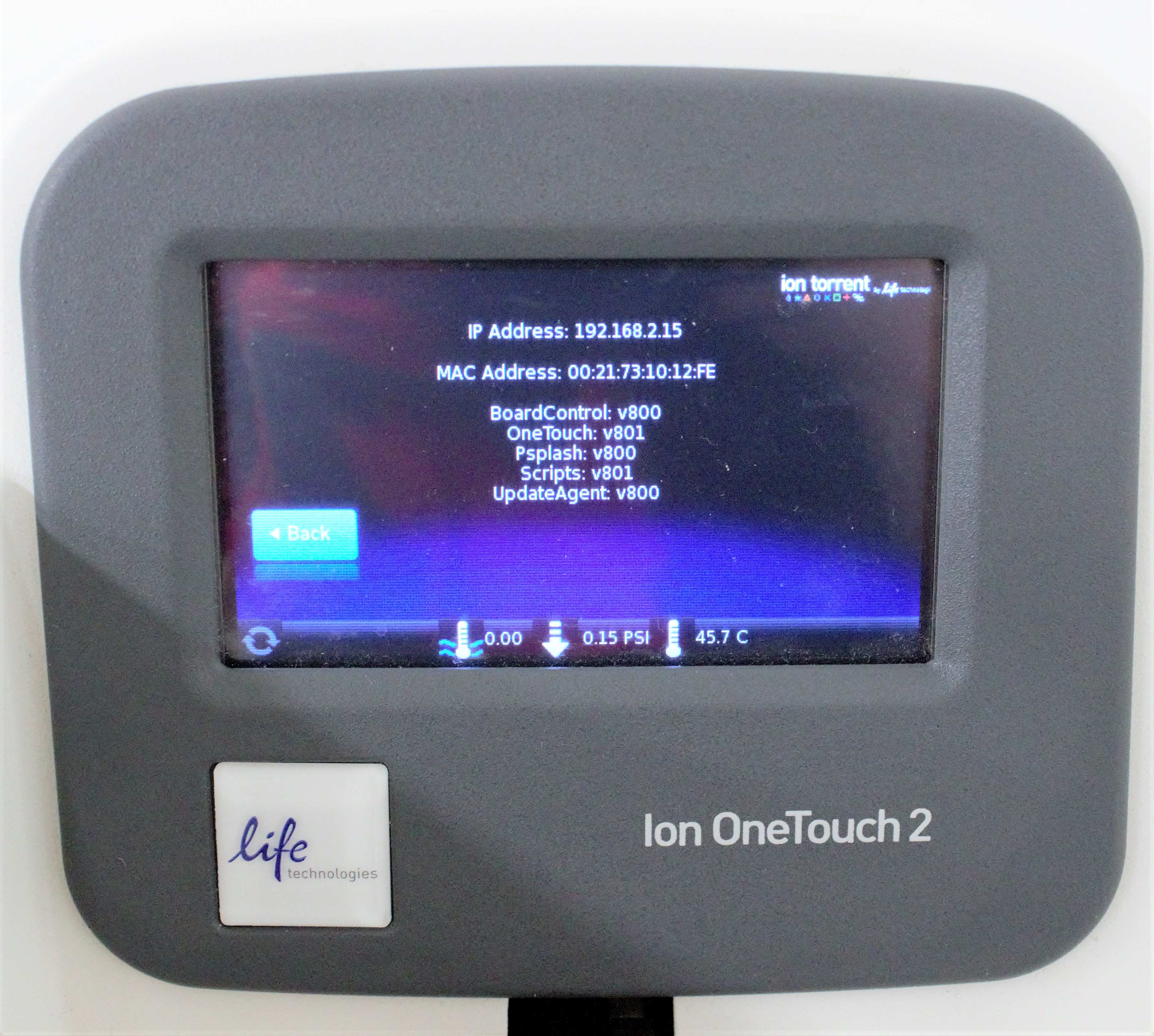 Life Ion OneTouch 2 System DNA Sequencer for Ion PGM Proton S5
