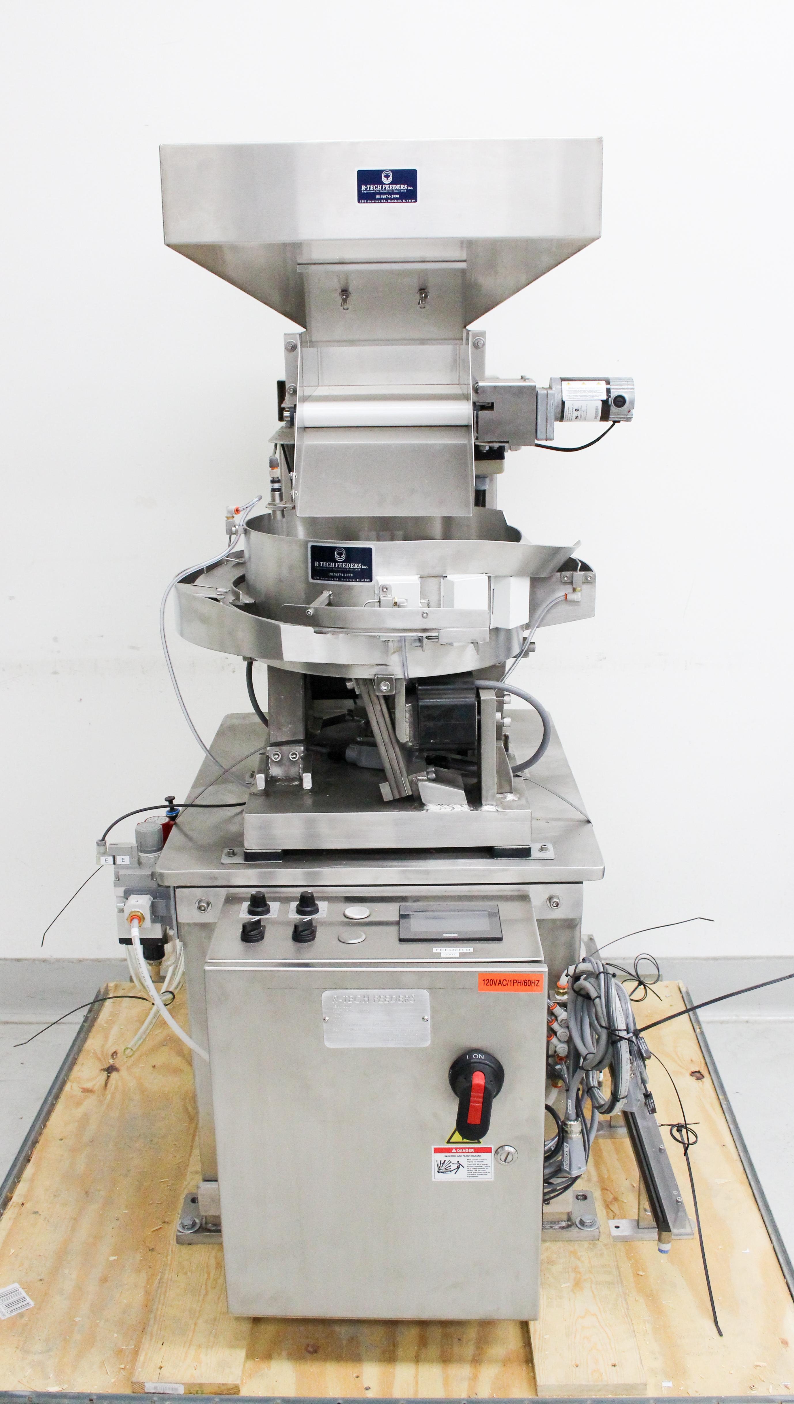 R-Tech 15-110AC Vibratory Bowl Feeder w/ Hopper for Industrial Automation