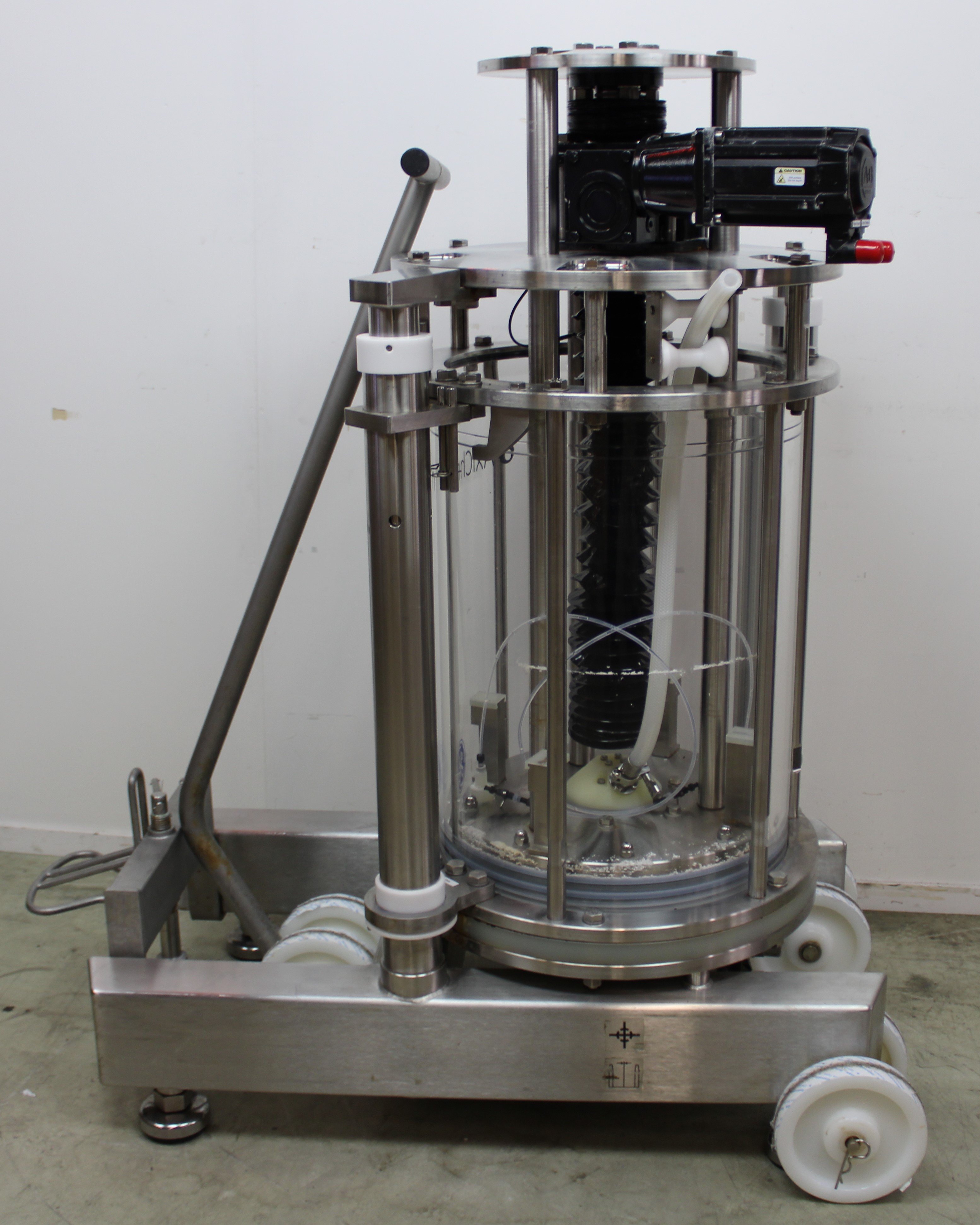 GE AxiChrom 450/300 Chromatography Column w/ KINETIX Rotary Motor Used