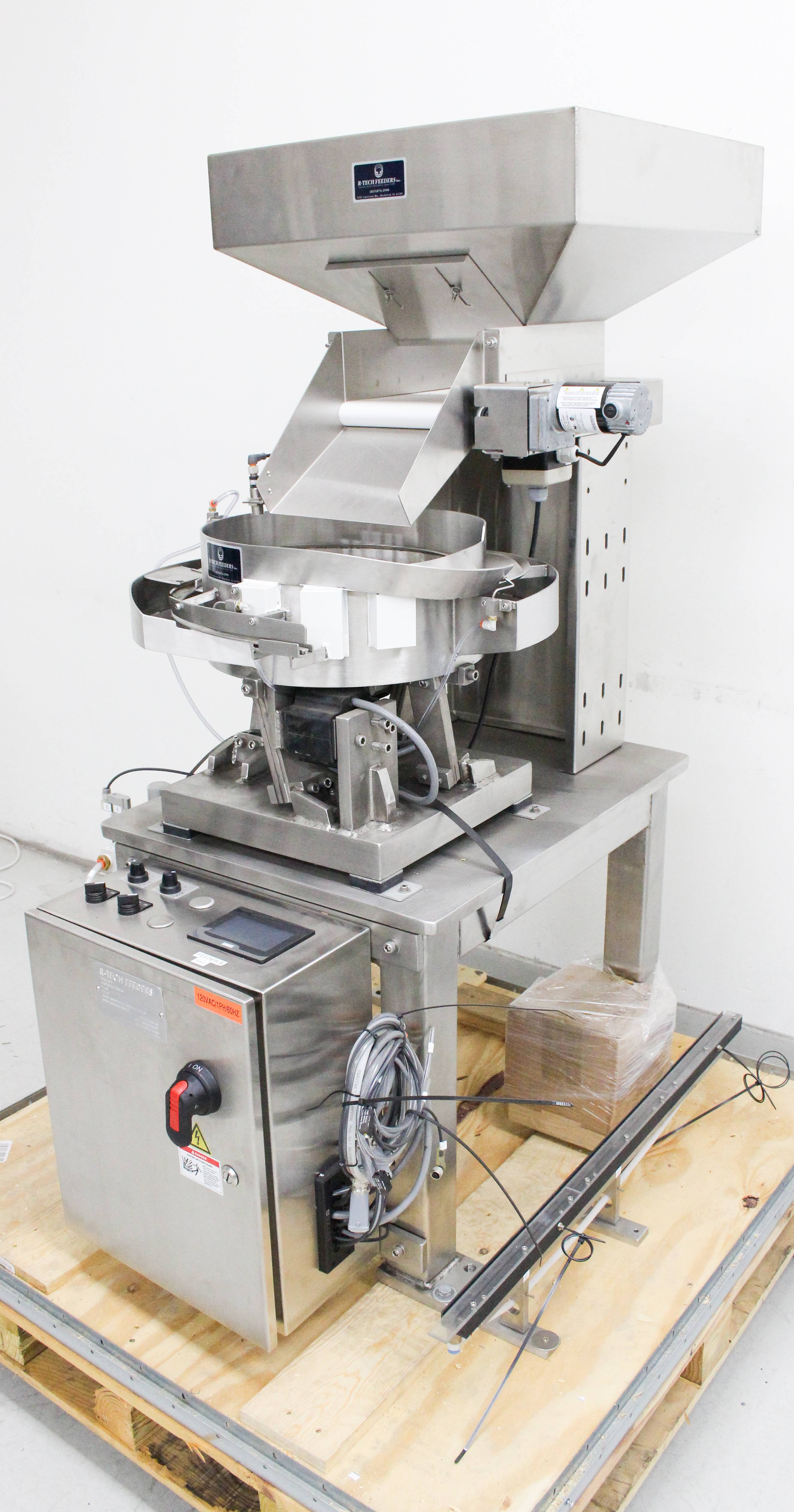 R-Tech 15-110AC Vibratory Bowl Feeder w/ Hopper for Industrial Automation